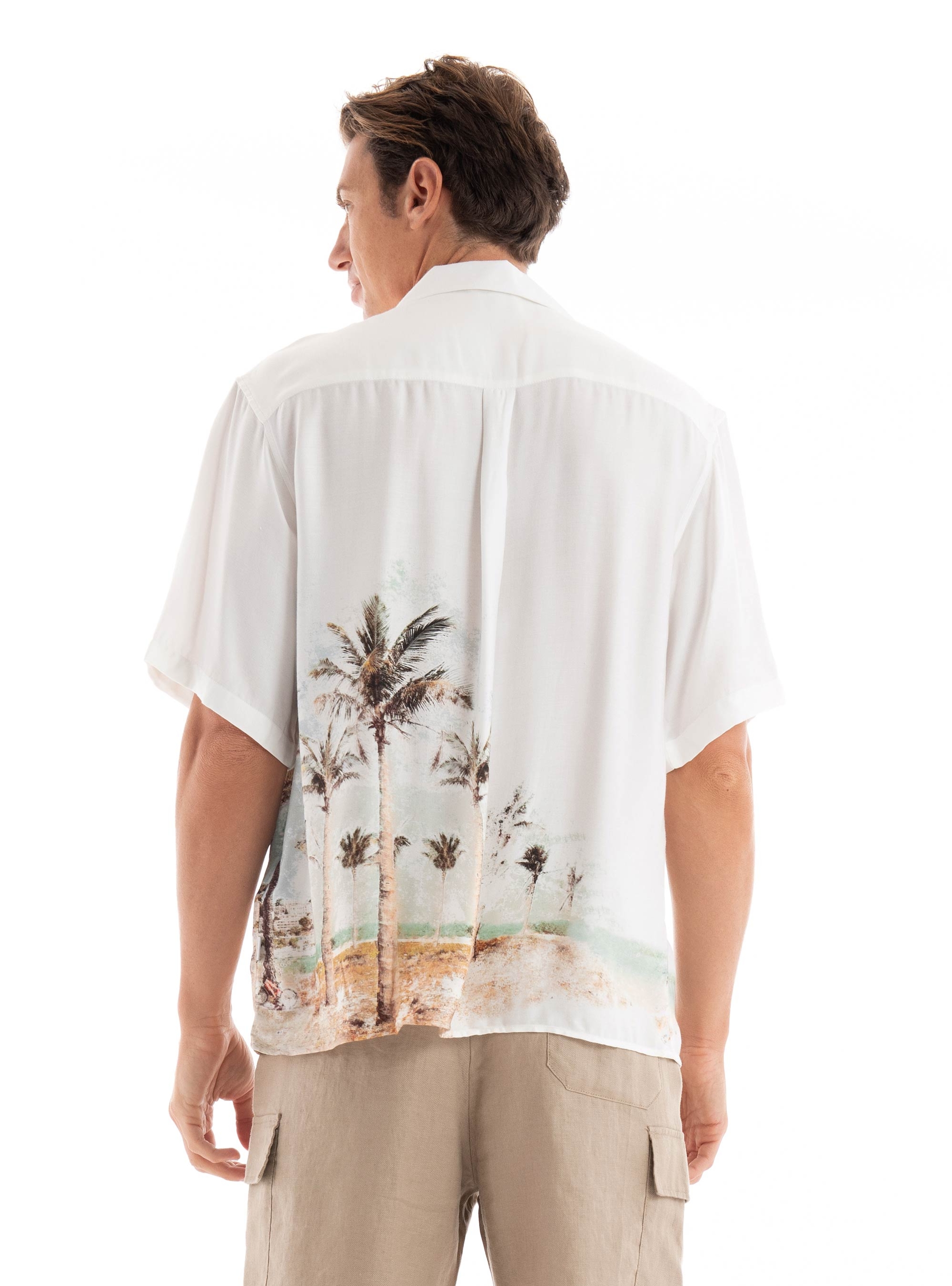 Gabba Diego Palms Resort Shirt - White