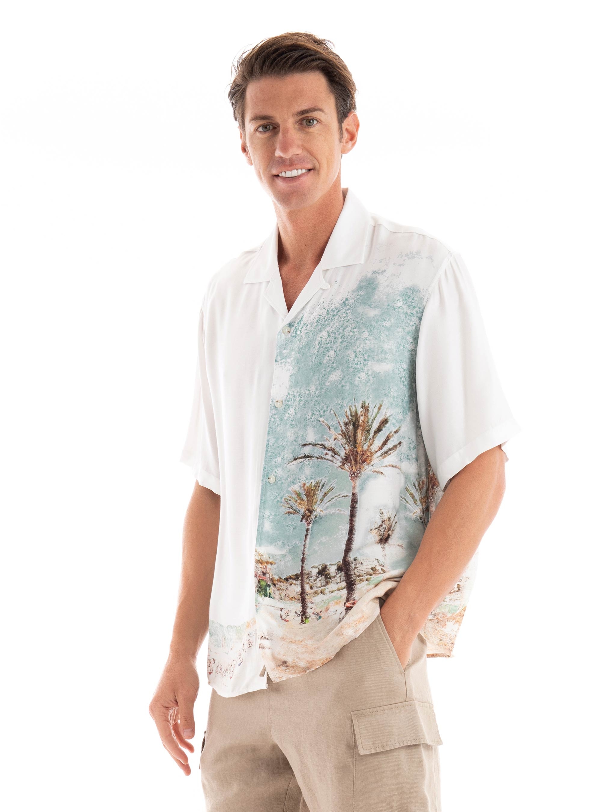Gabba Diego Palms Resort Shirt - White