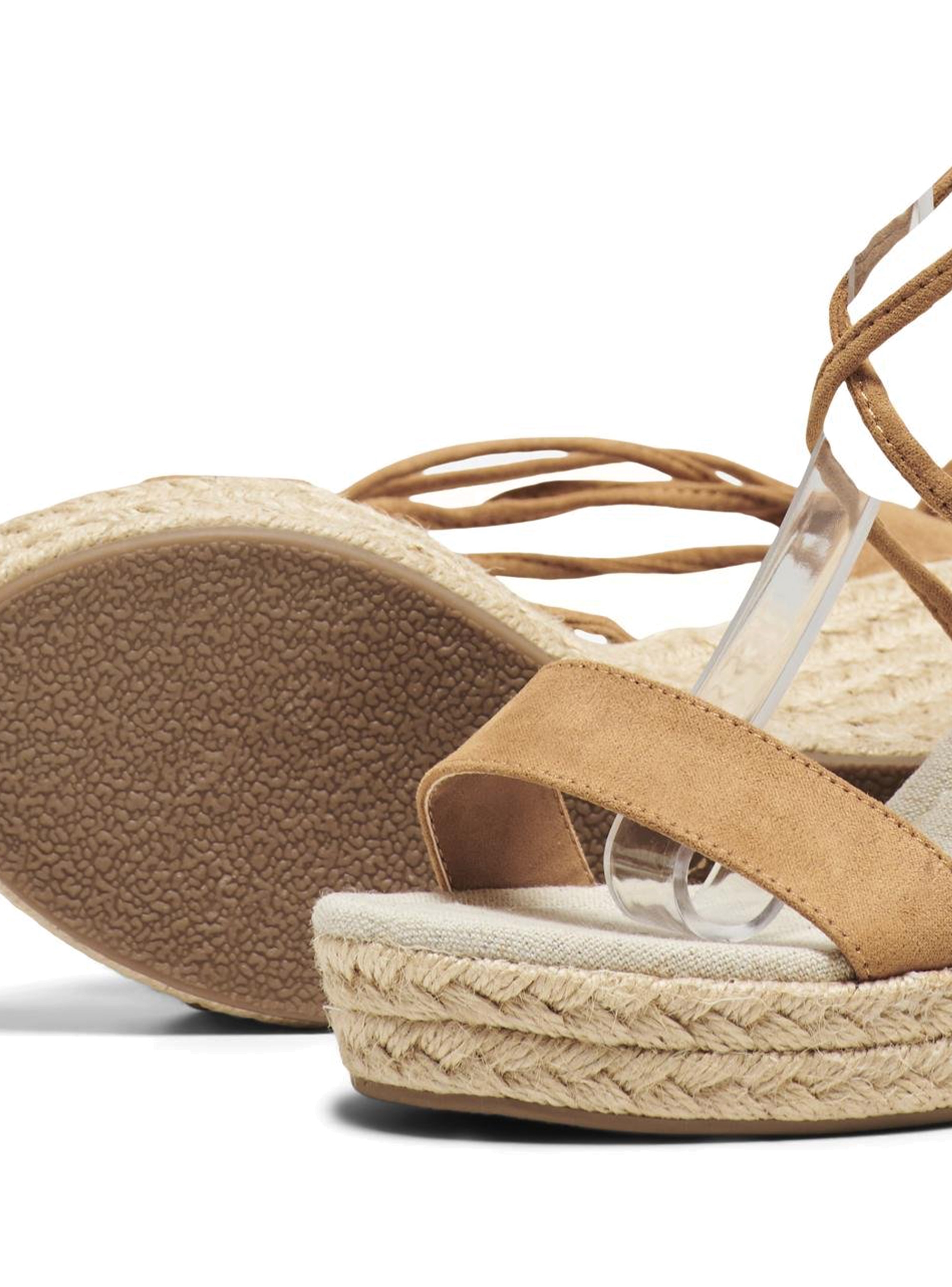 Only Amelia-17 Wrap Wedge Heel - Cognac
