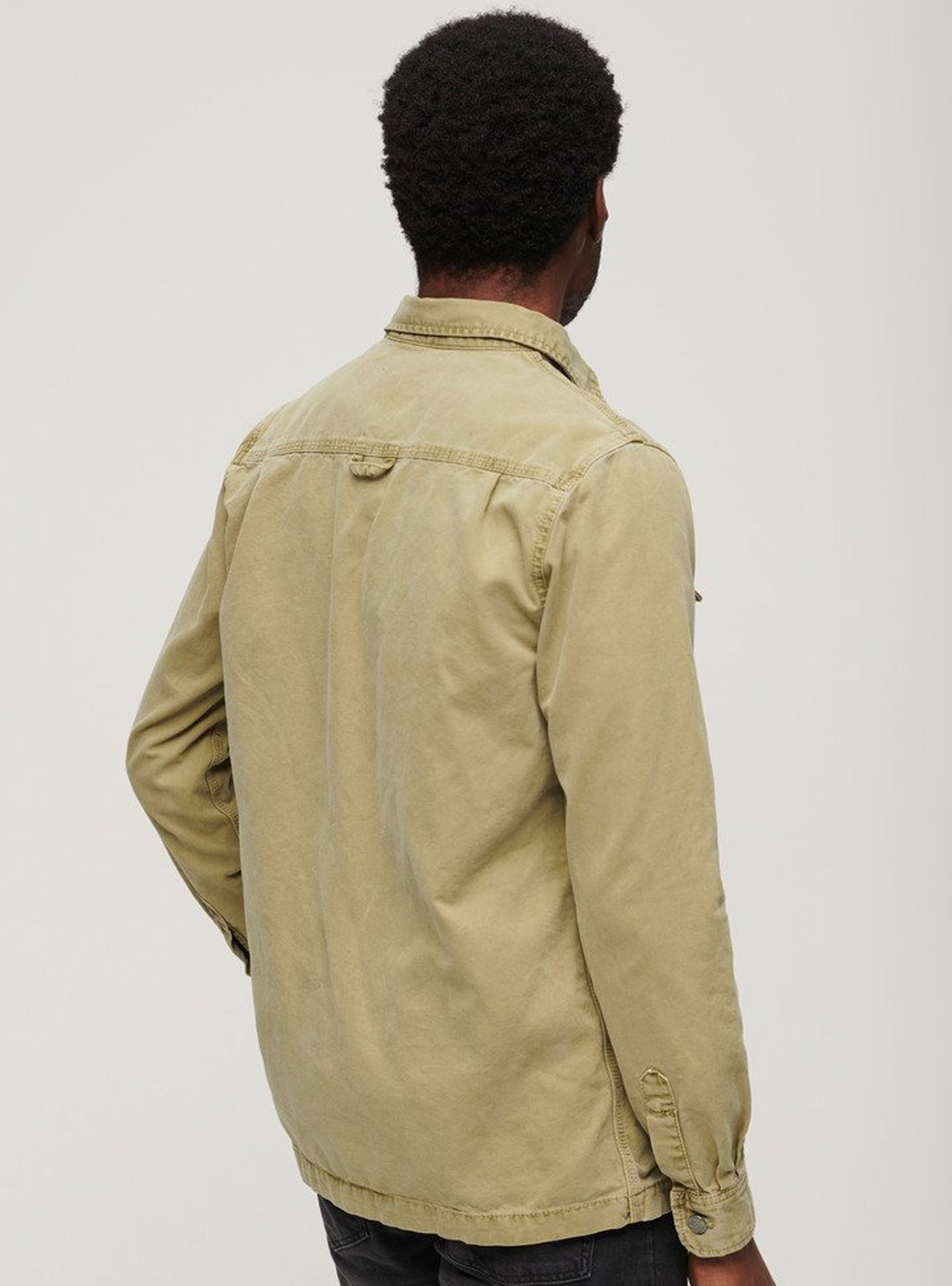 Superdry D2 Ovin Canvas Workwear Overshirt - Olive 
