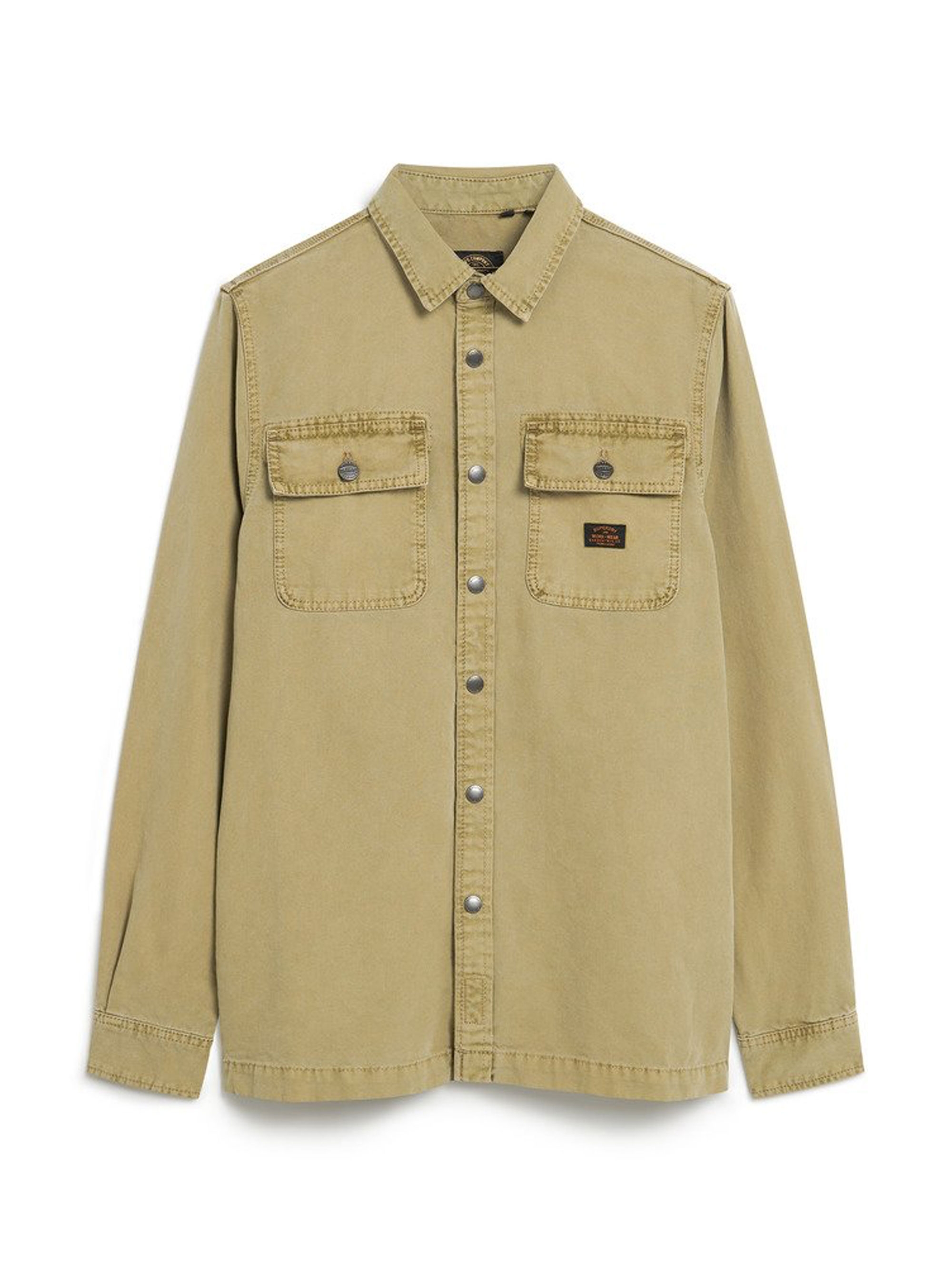 Superdry D2 Ovin Canvas Workwear Overshirt - Olive 