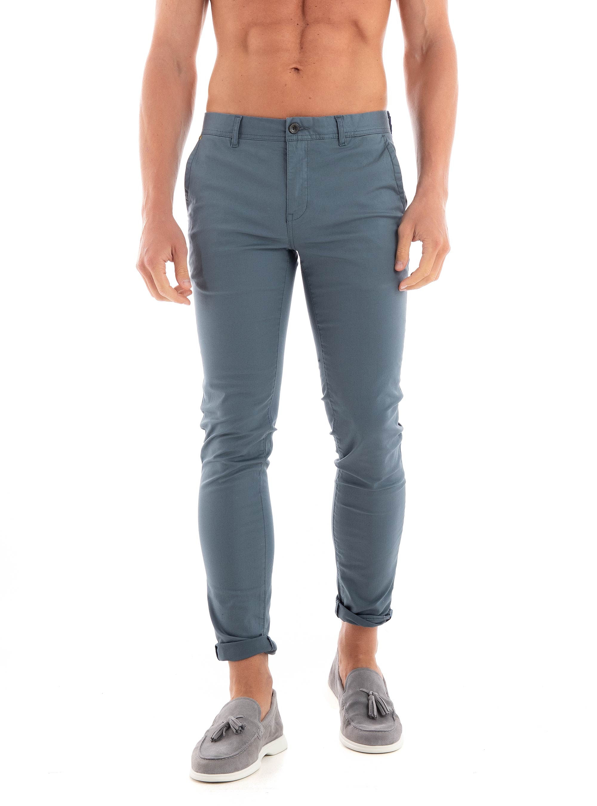 Scotch & Soda Super Slim Fit Chino Pants - Steel Blue