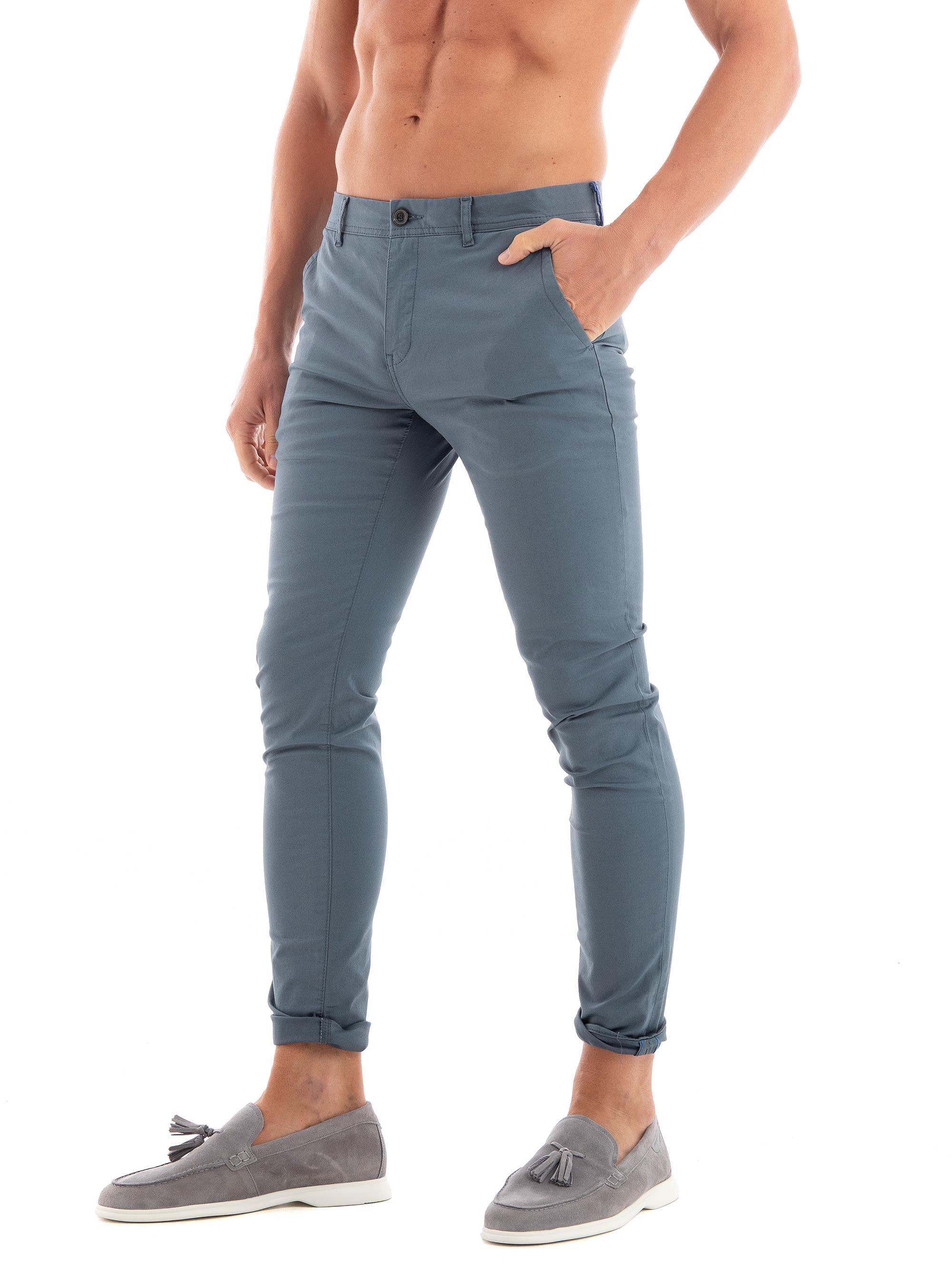 Scotch & Soda Super Slim Fit Chino Pants - Steel Blue