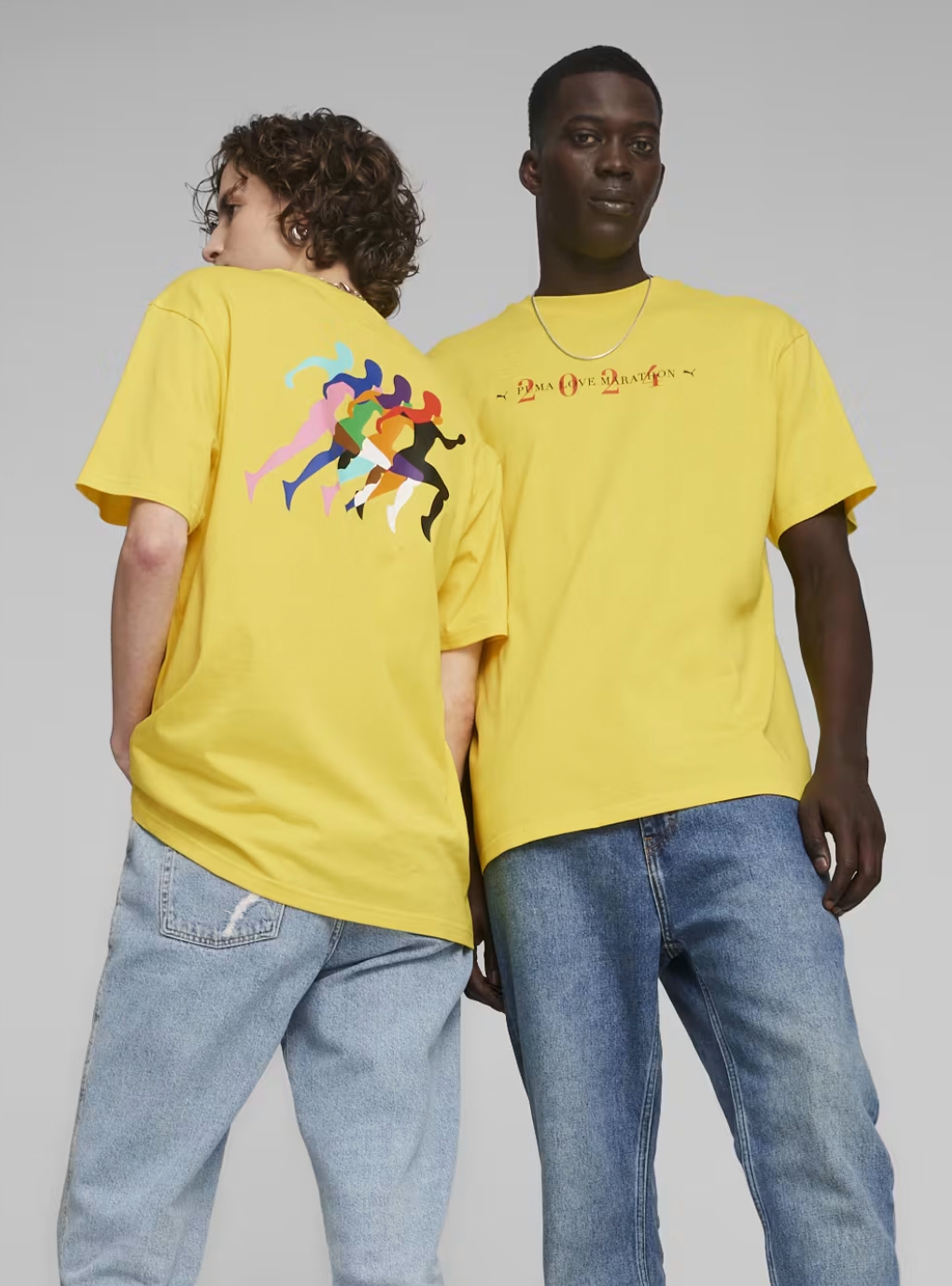 Puma Classics Love Marathon Graphic Tee - Yellow