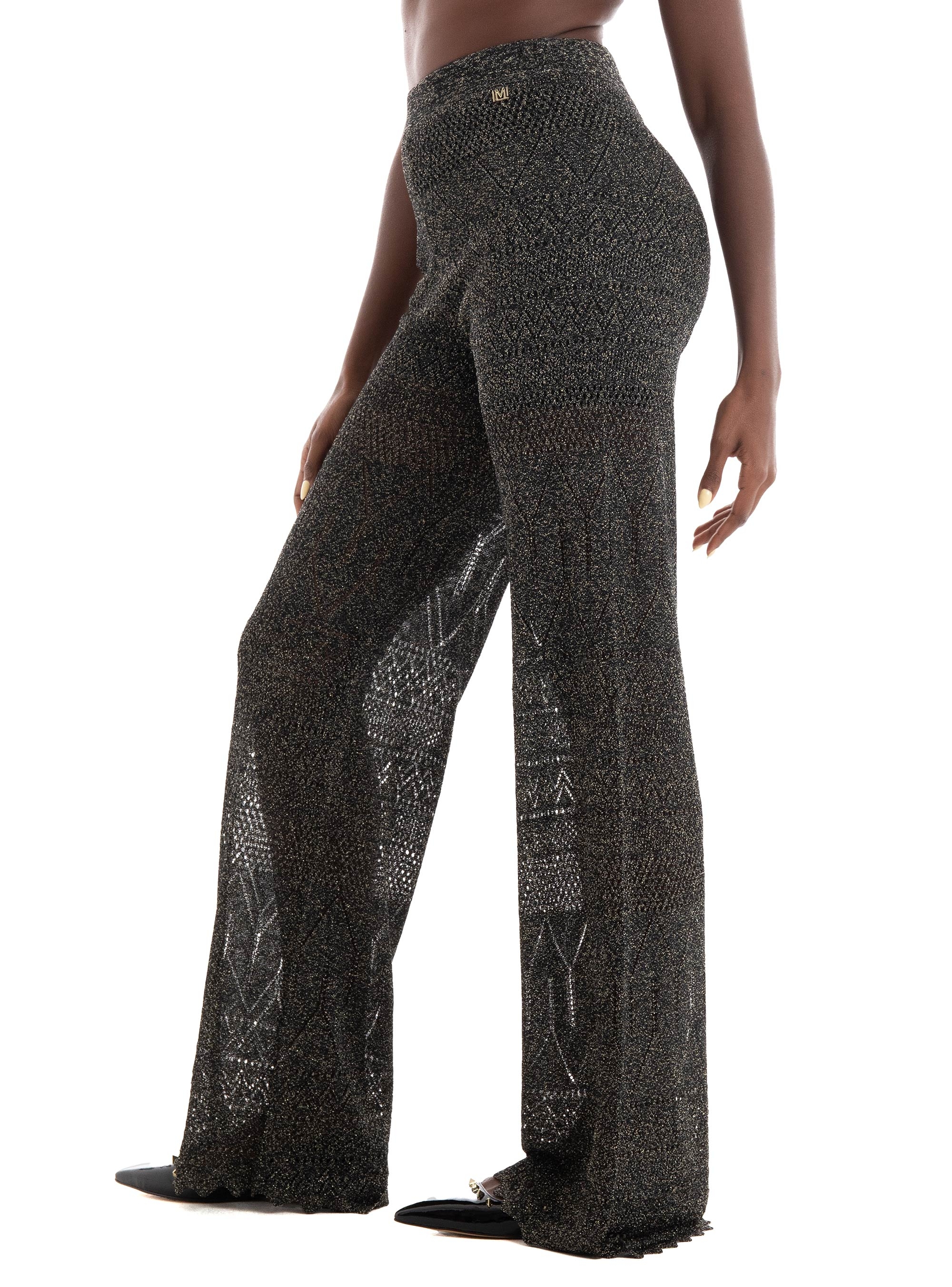 Guess Marciano Hydra Crochet Lurex Pants - Jet Black