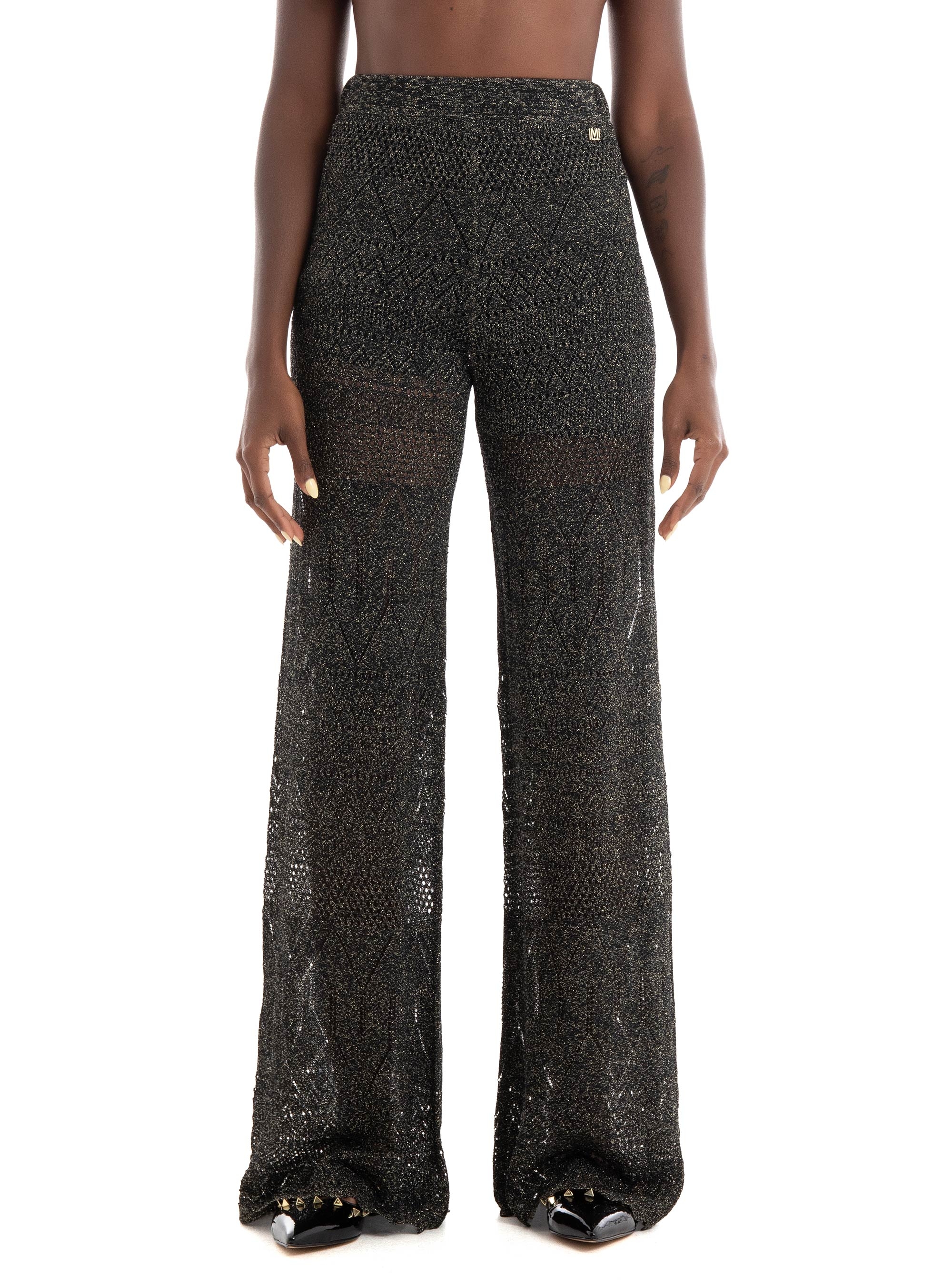 Guess Marciano Hydra Crochet Lurex Pants - Jet Black