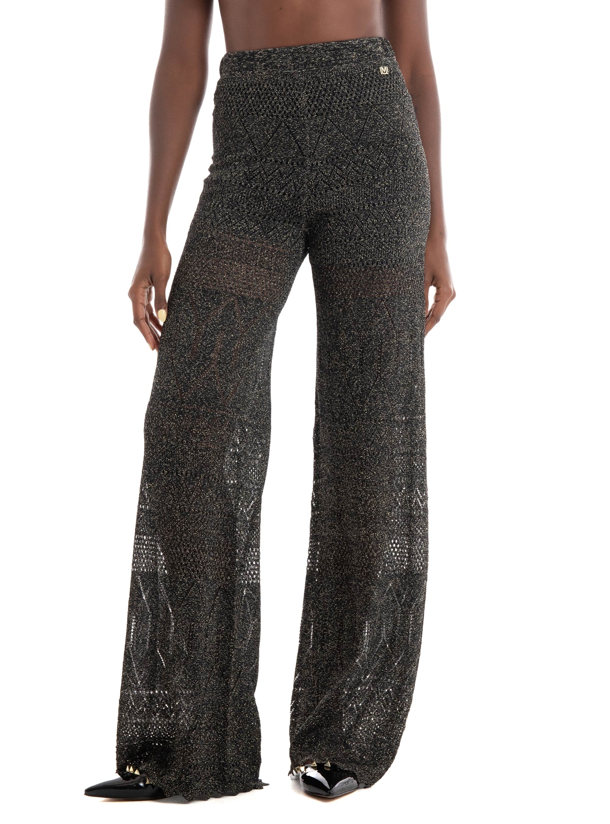 Guess Marciano Hydra Crochet Lurex Pants - Jet Black