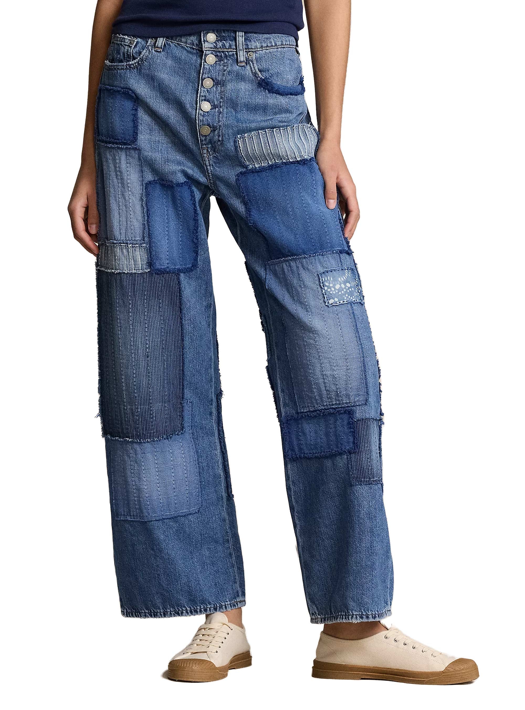 Polo Ralph Lauren High-Rise Wide-Leg Crop Jean - Blue