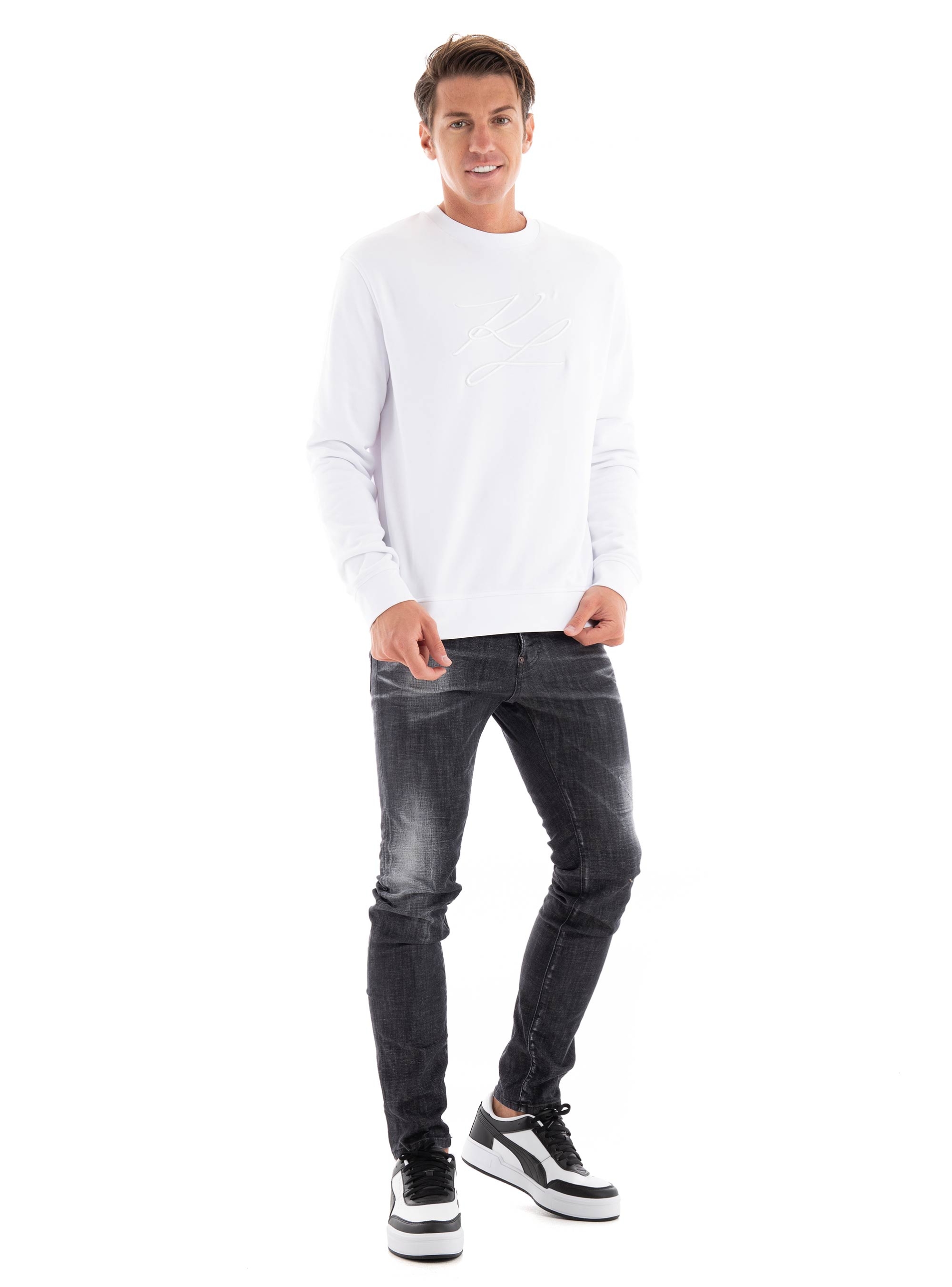 Karl Lagerfeld Crewneck Sweater - White