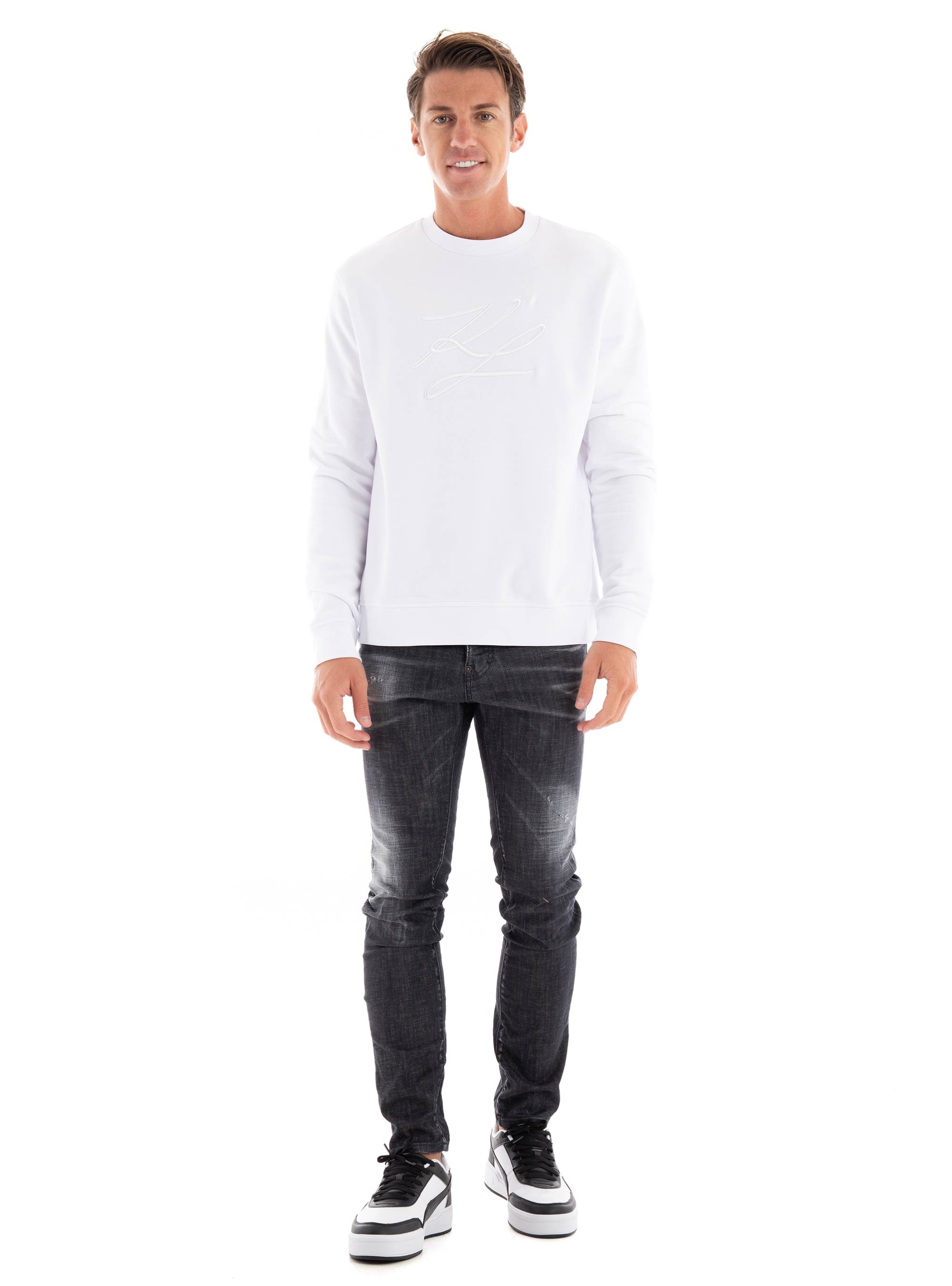 Karl Lagerfeld Crewneck Sweater - White