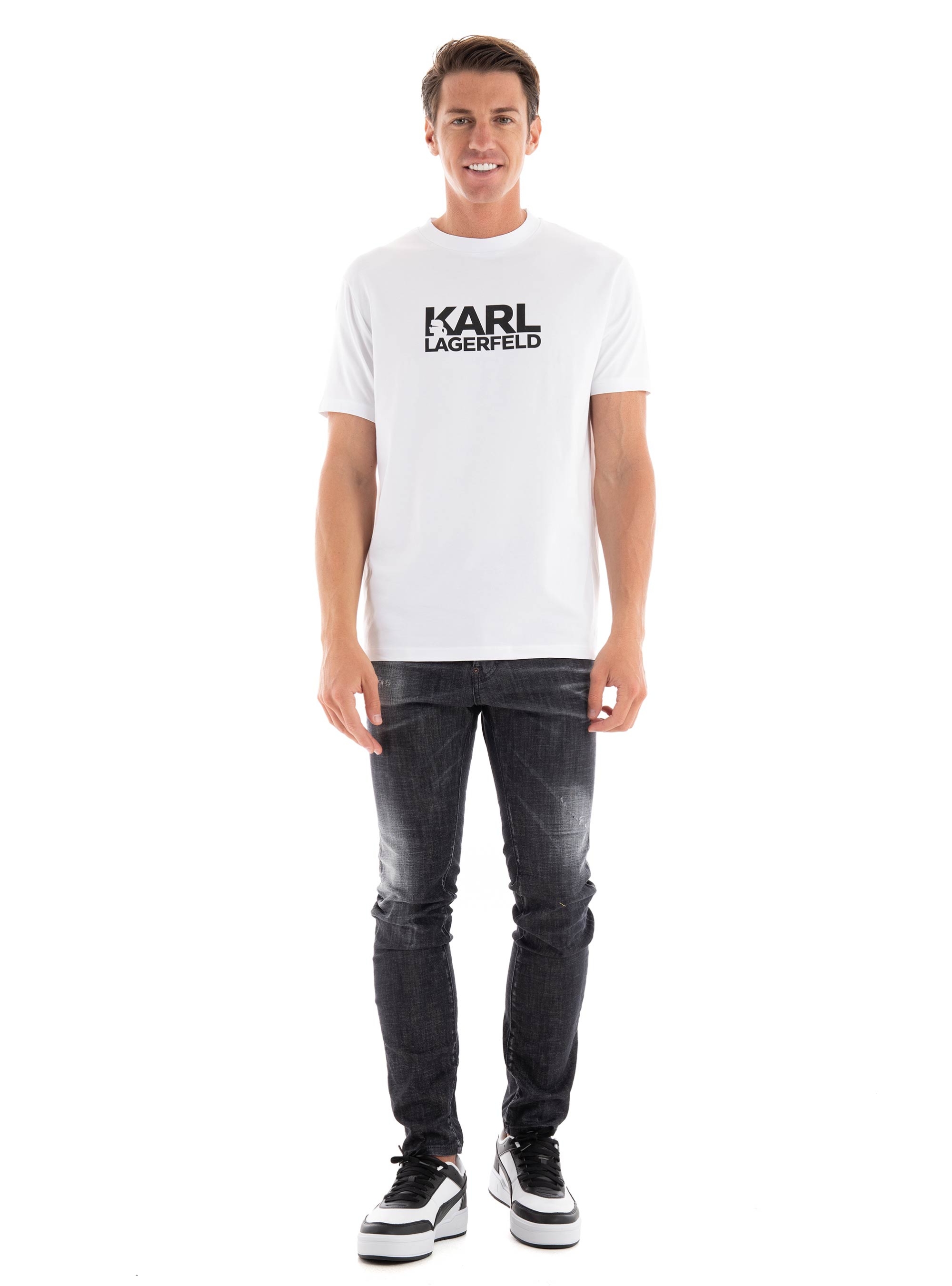 Karl Lagerfeld Logo T-Shirt - White