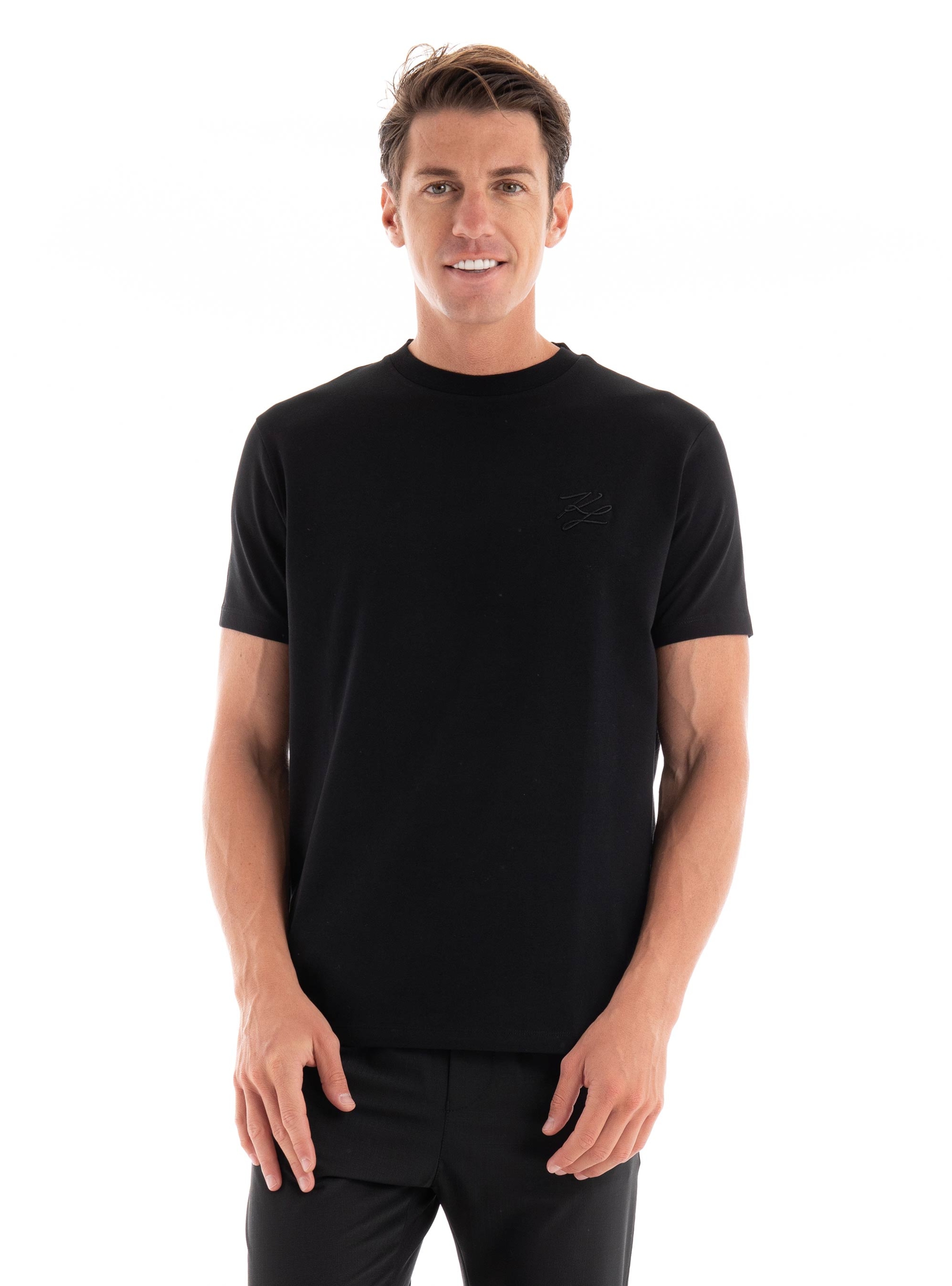 Karl Lagerfeld 3D KL Monogram T-Shirt - Black