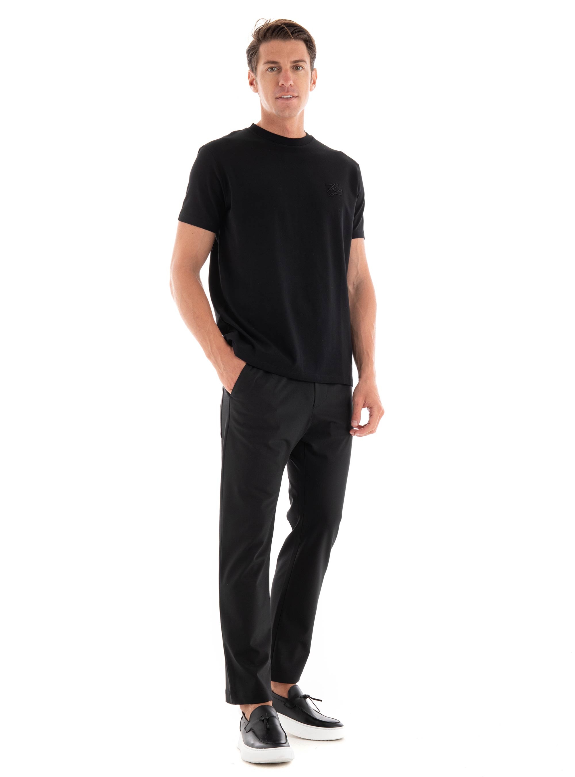 Karl Lagerfeld 3D KL Monogram T-Shirt - Black