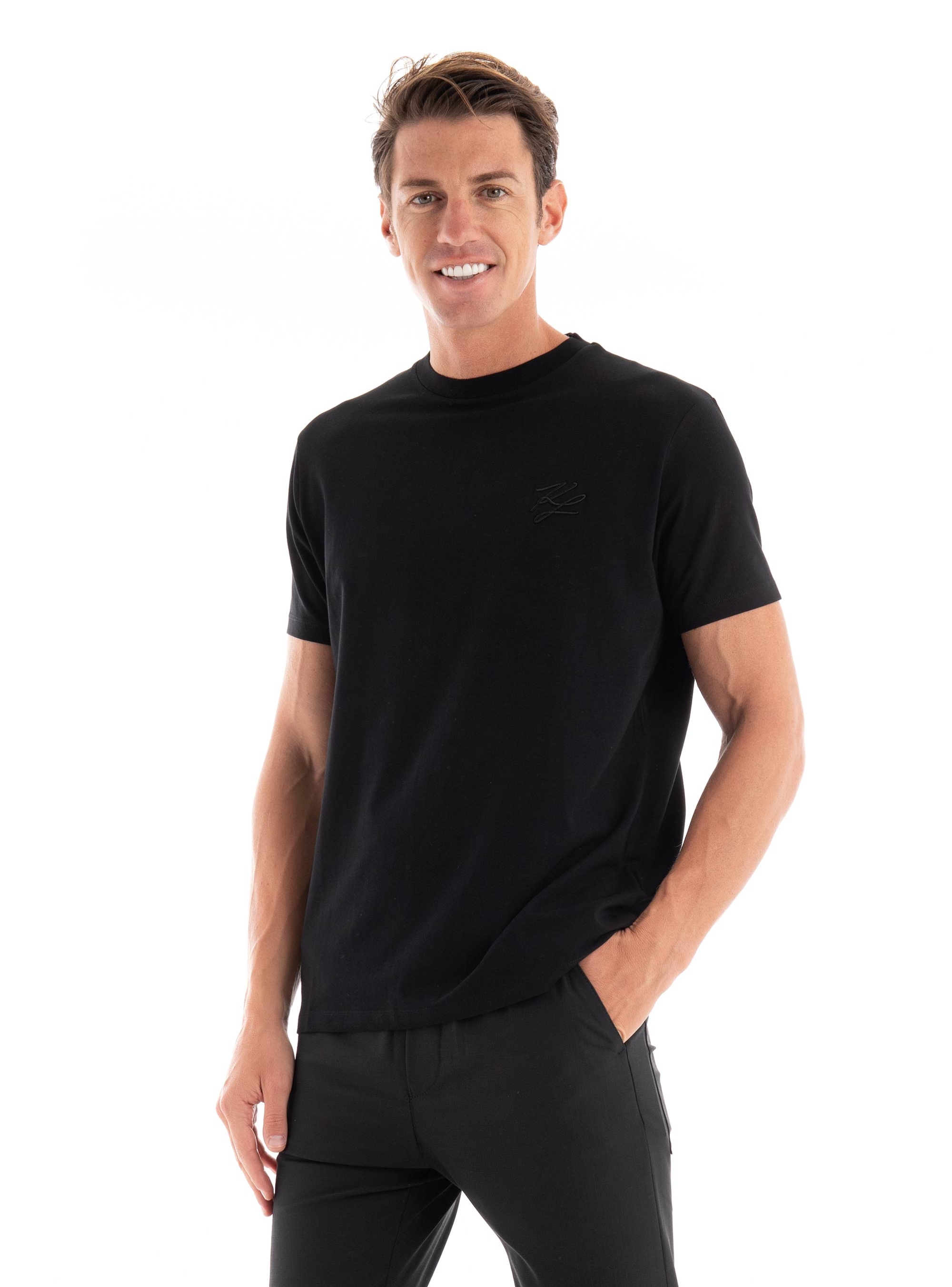 Karl Lagerfeld 3D KL Monogram T-Shirt - Black