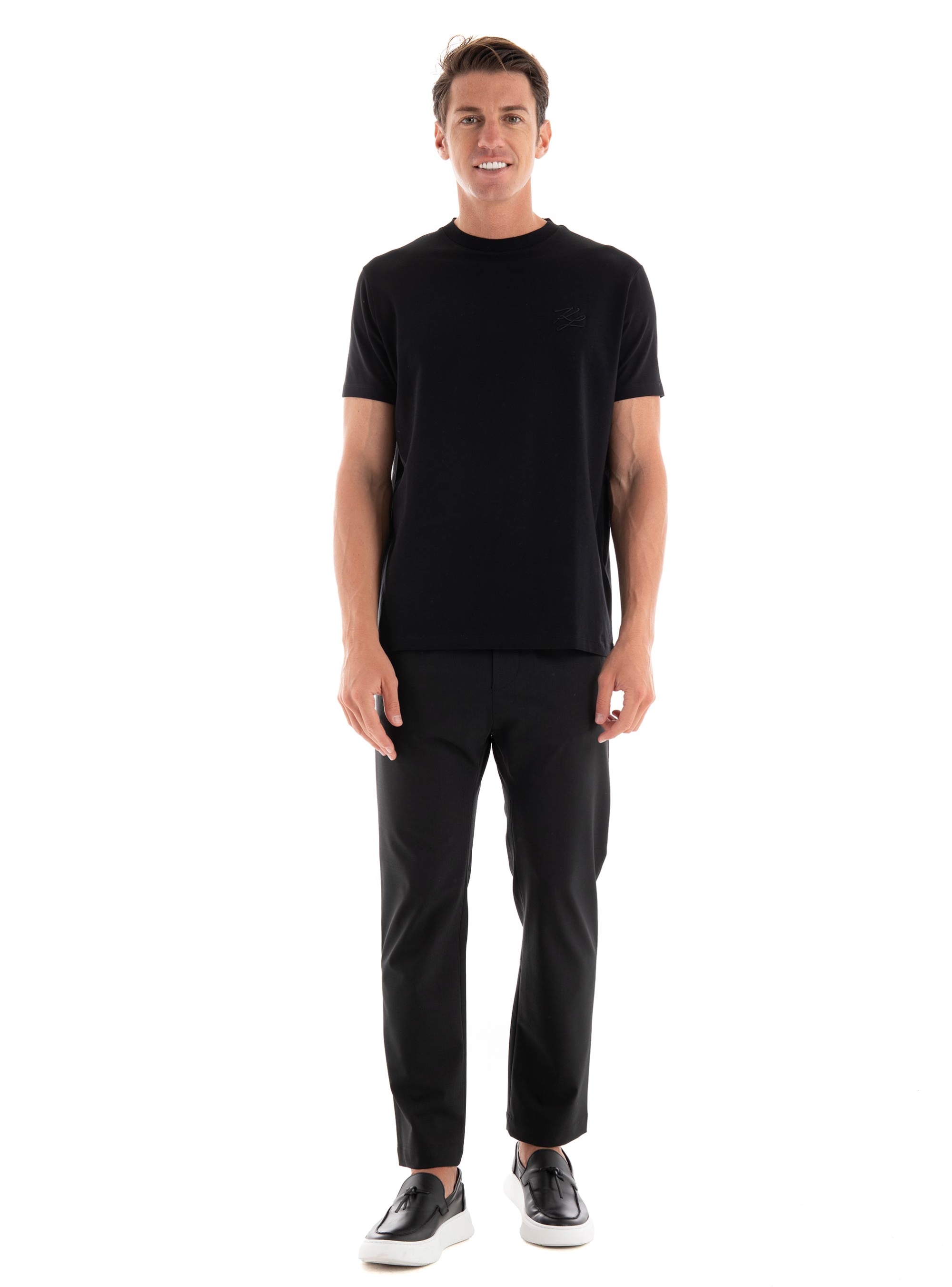 Karl Lagerfeld 3D KL Monogram T-Shirt - Black