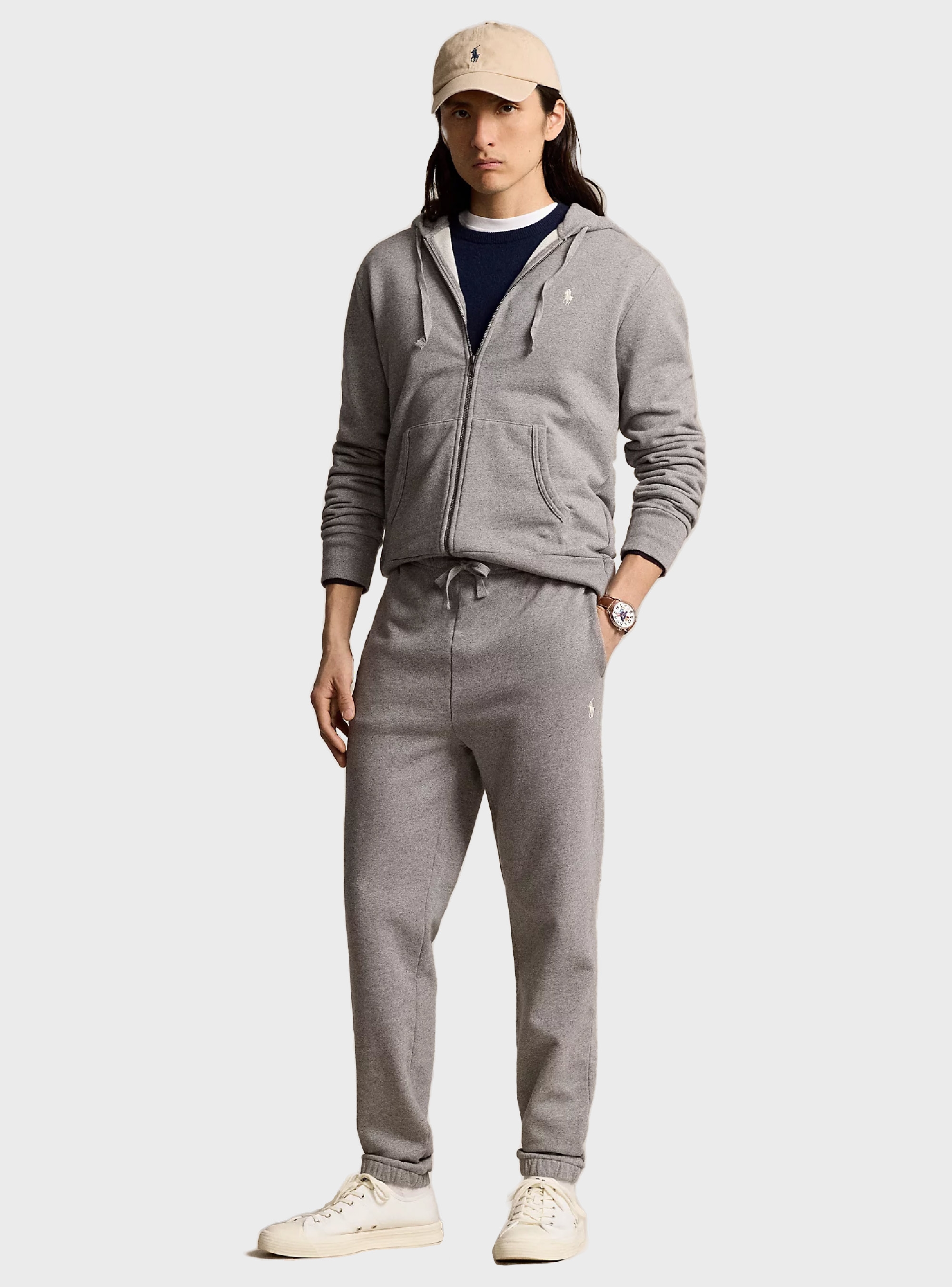 Polo Ralph Lauren Loopback Fleece Tracksuit Bottoms - Dark Grey Melange 