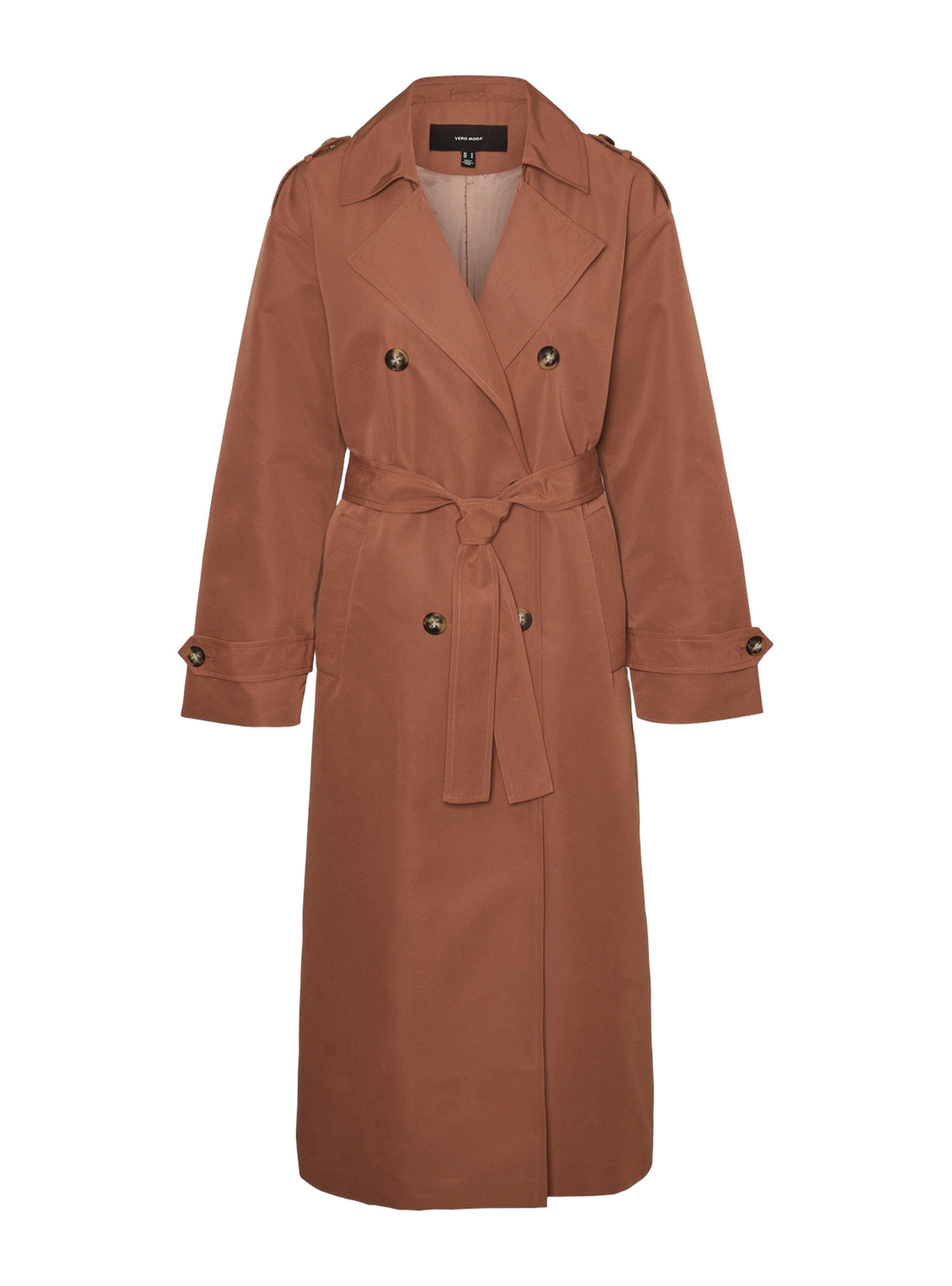 Vero Moda Chloe Long Trenchcoat - Cinnamon