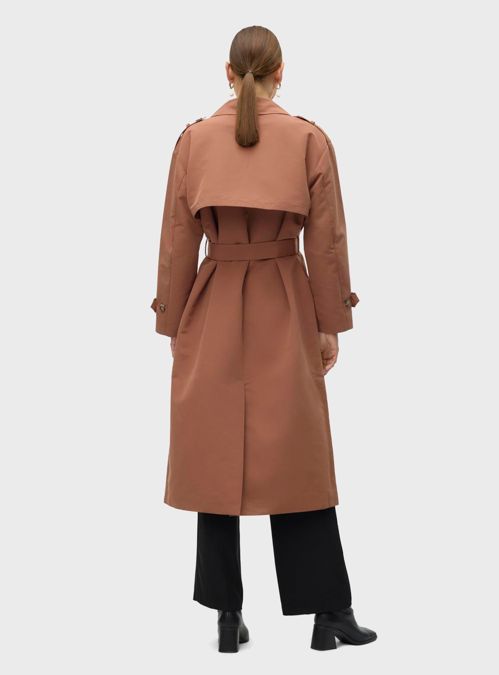 Vero Moda Chloe Long Trenchcoat - Cinnamon