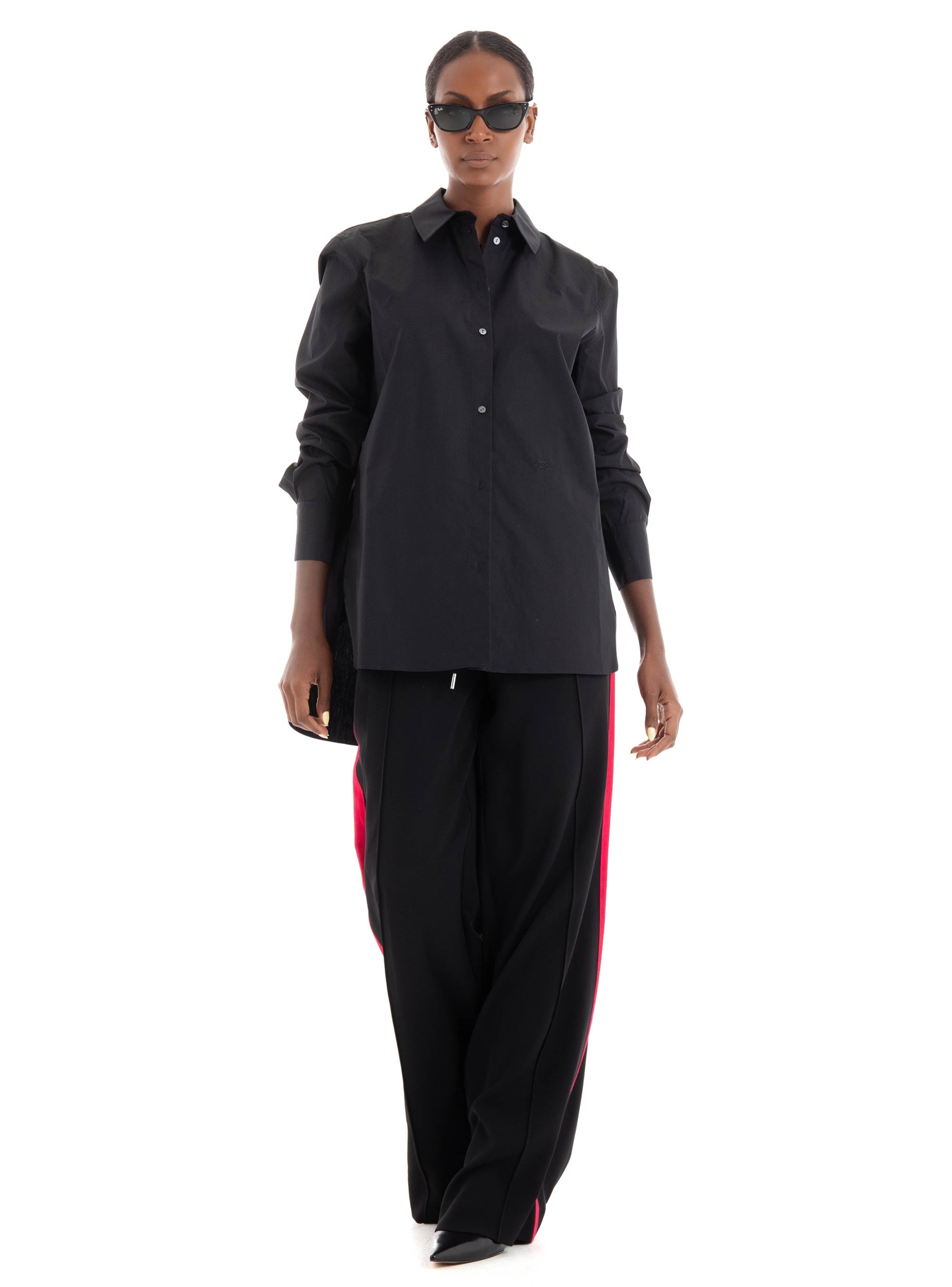 Karl Lagerfeld Signature Tunic Shirt - Black