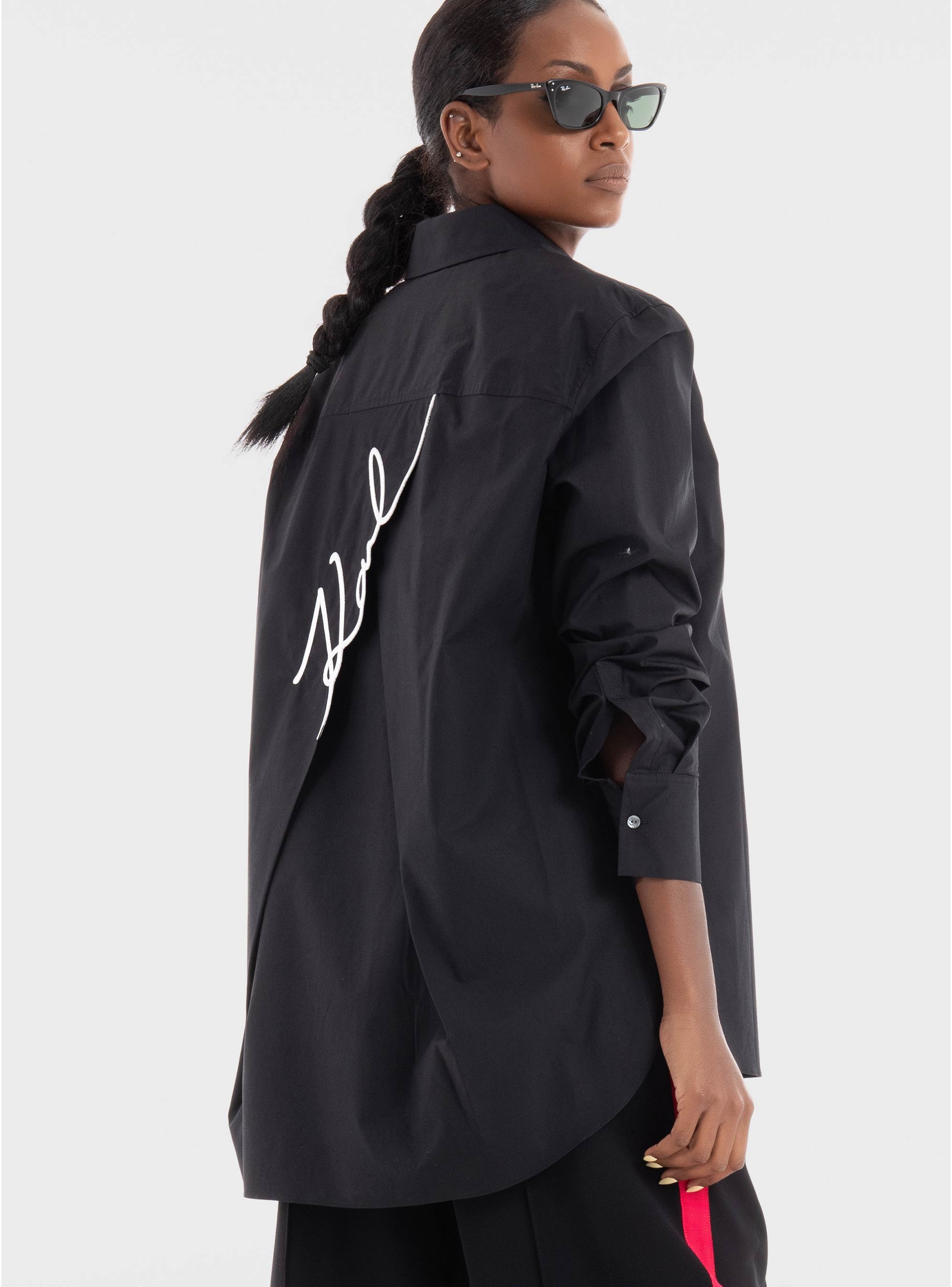 Karl Lagerfeld Signature Tunic Shirt - Black