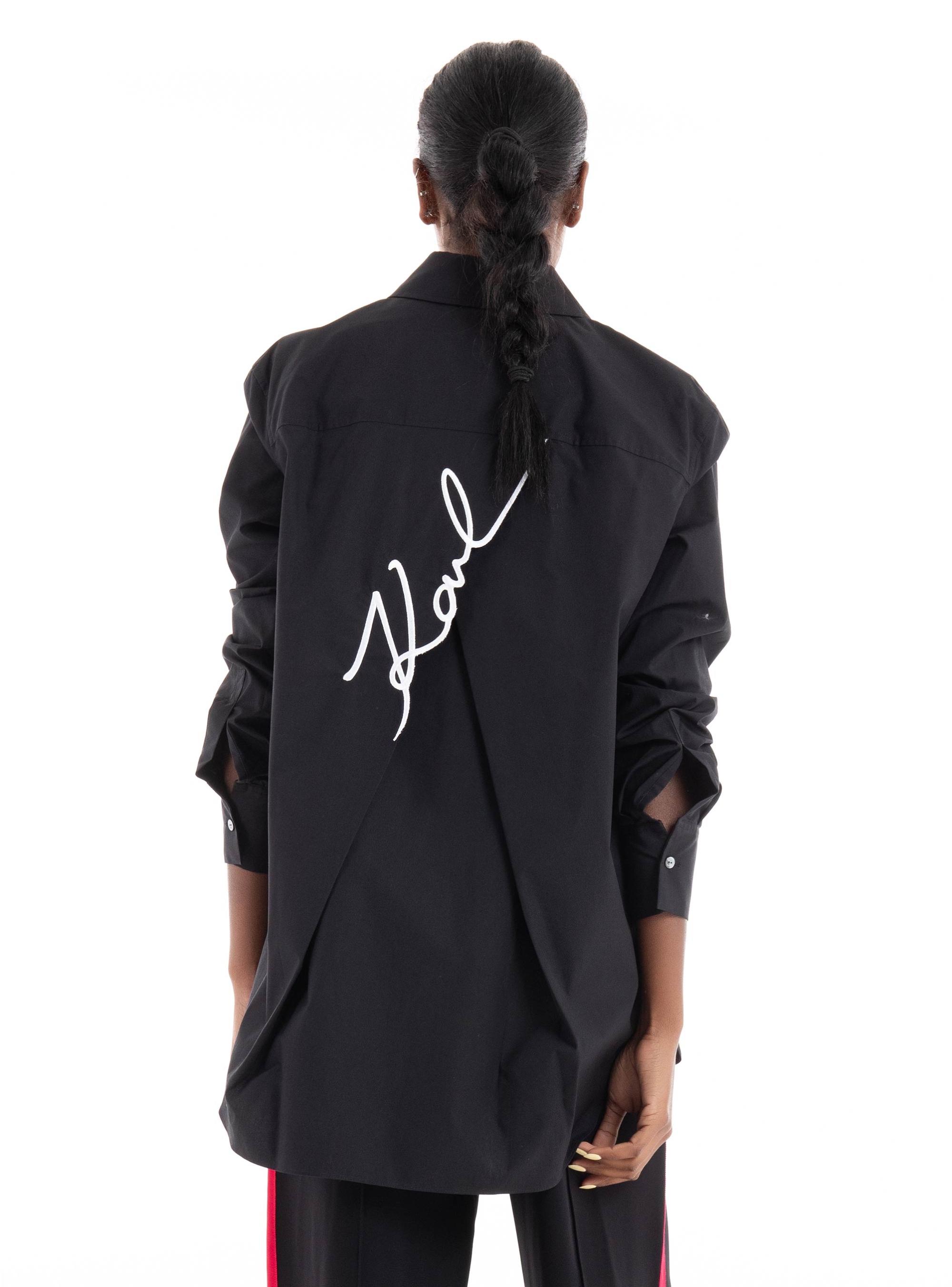 Karl Lagerfeld Signature Tunic Shirt - Black