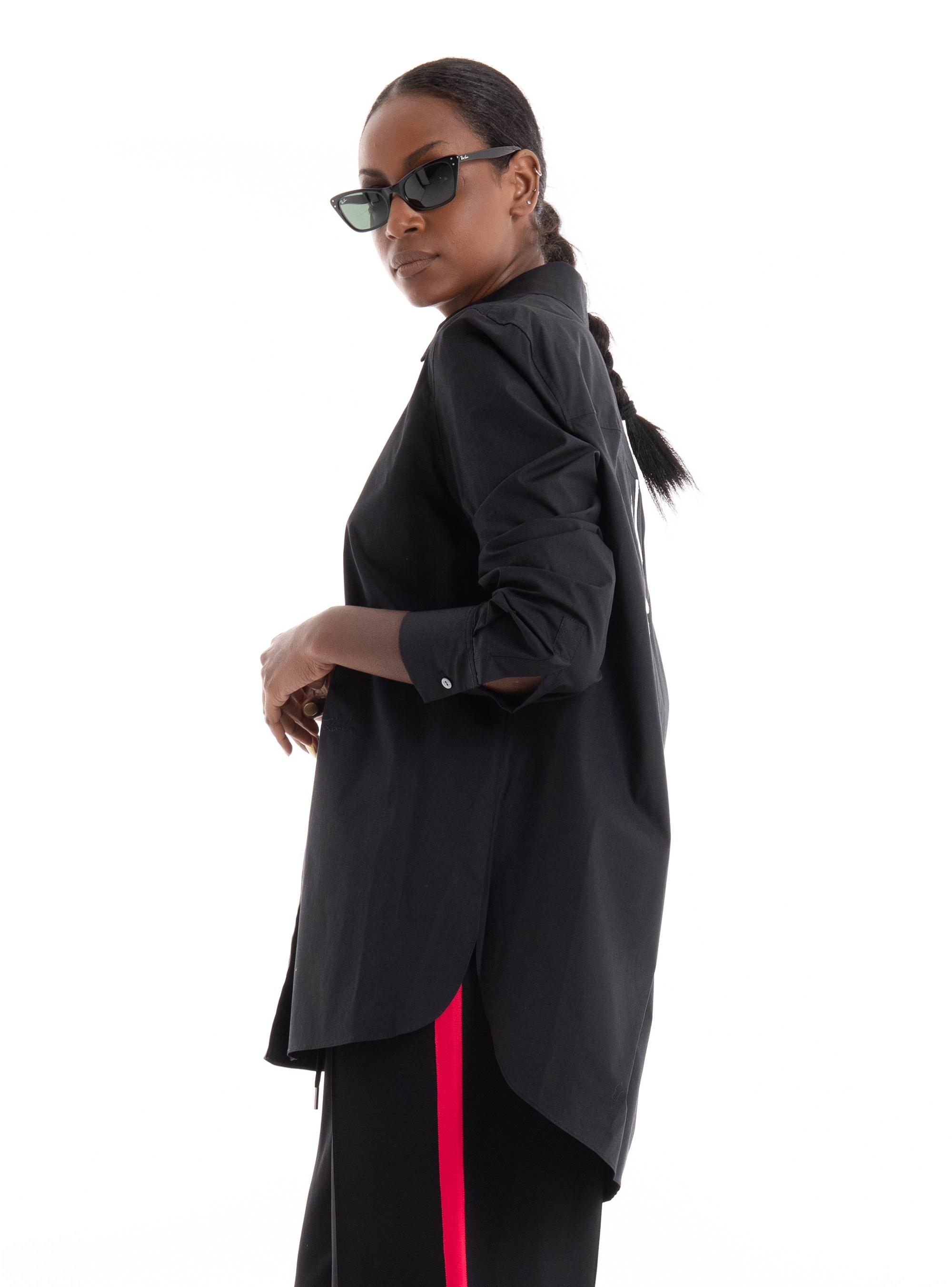 Karl Lagerfeld Signature Tunic Shirt - Black