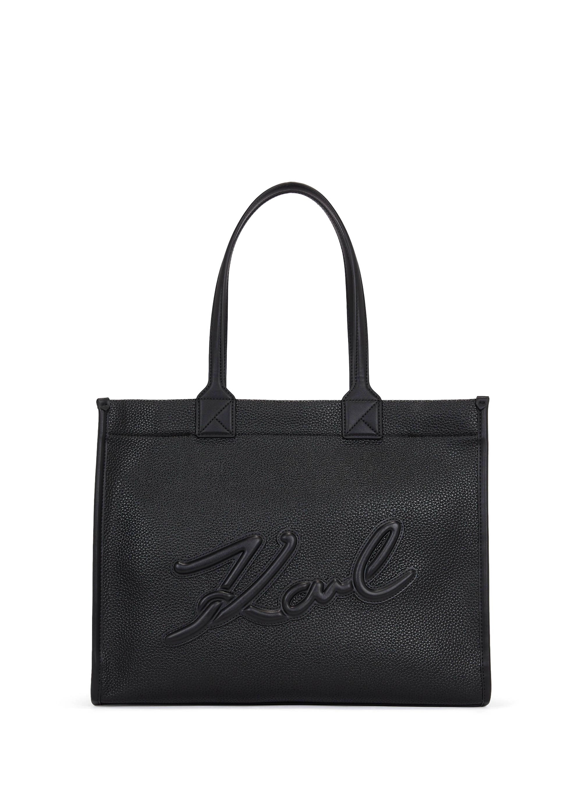 Karl Lagerfeld K/Skuare Grainy Large Tote Bag - Black
