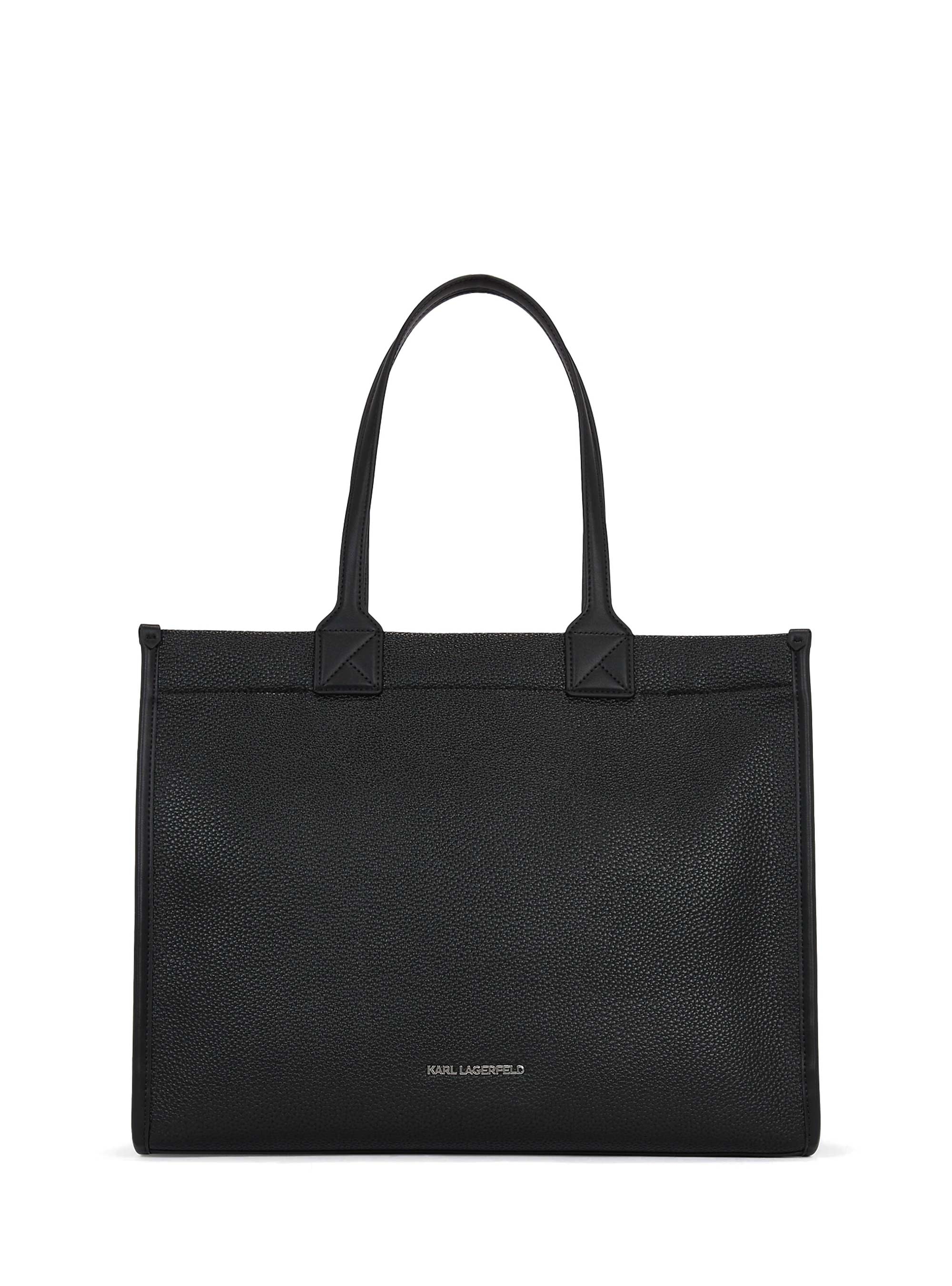 Karl Lagerfeld K/Skuare Grainy Large Tote Bag - Black