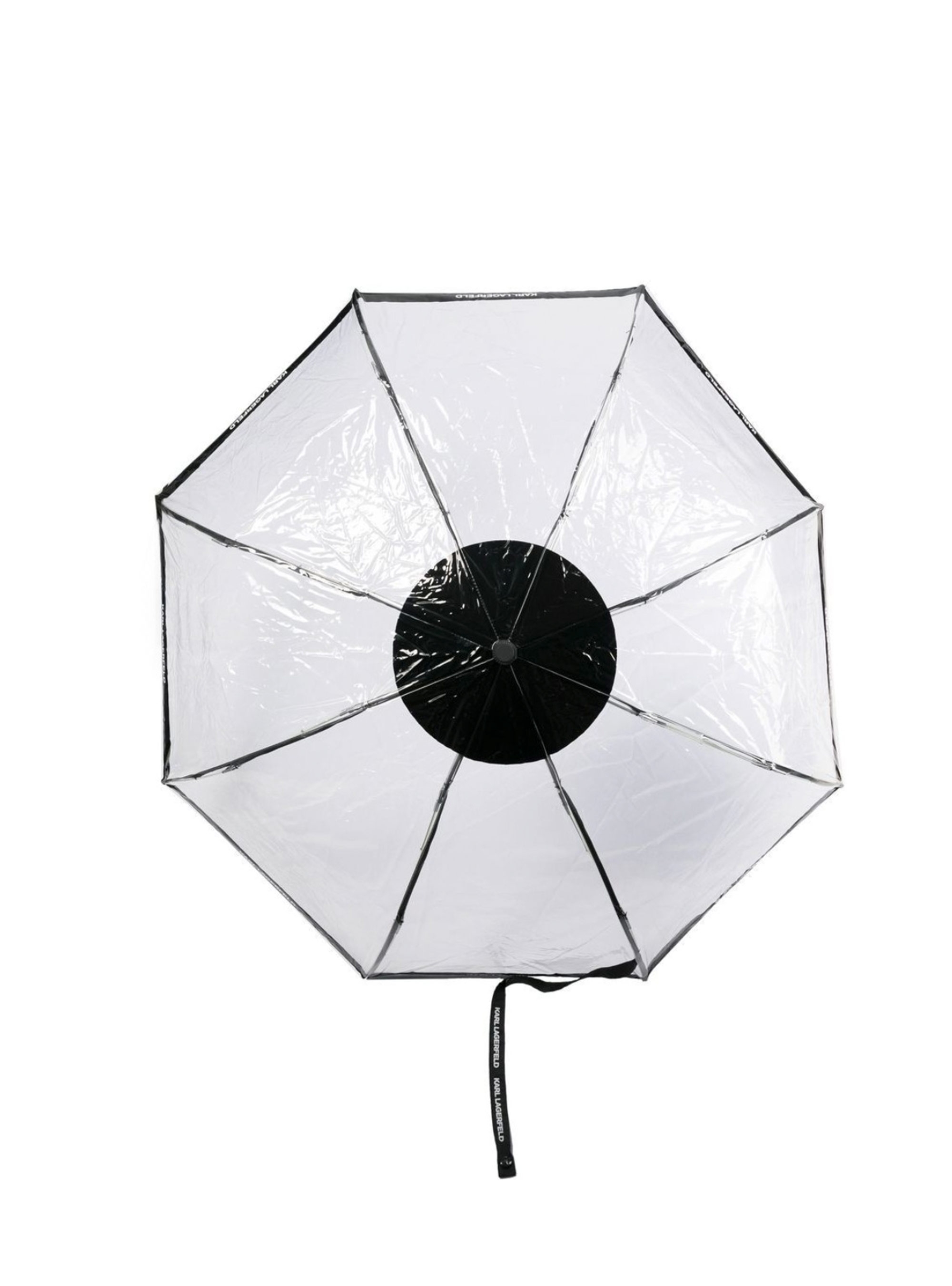 Karl Lagerfeld Karl Logo Automatic Open Transparent Small Umbrella - Transparent