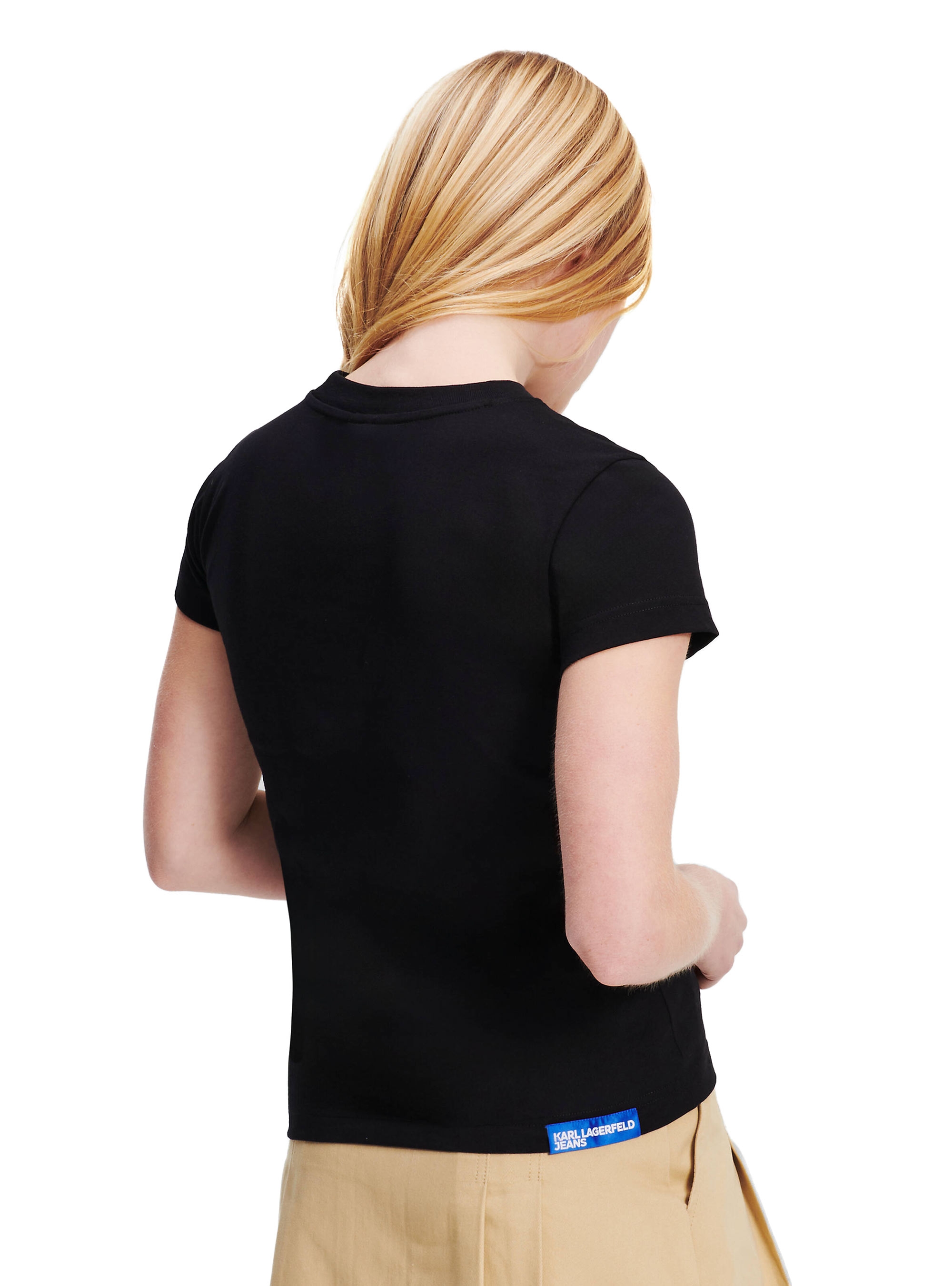 Karl Lagerfeld Jeans Silm Fit Logo T-Shirt - Black