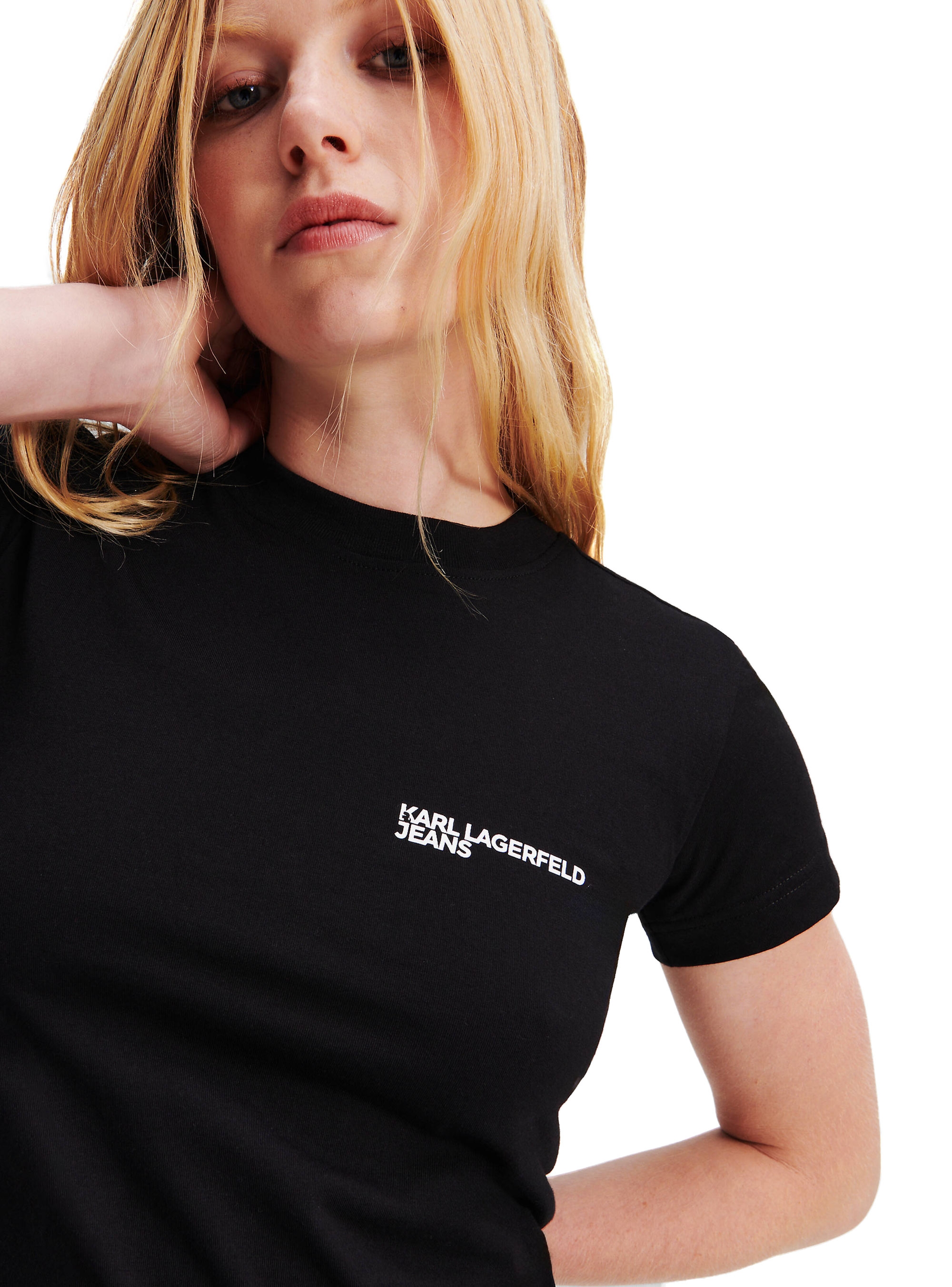 Karl Lagerfeld Jeans Silm Fit Logo T-Shirt - Black