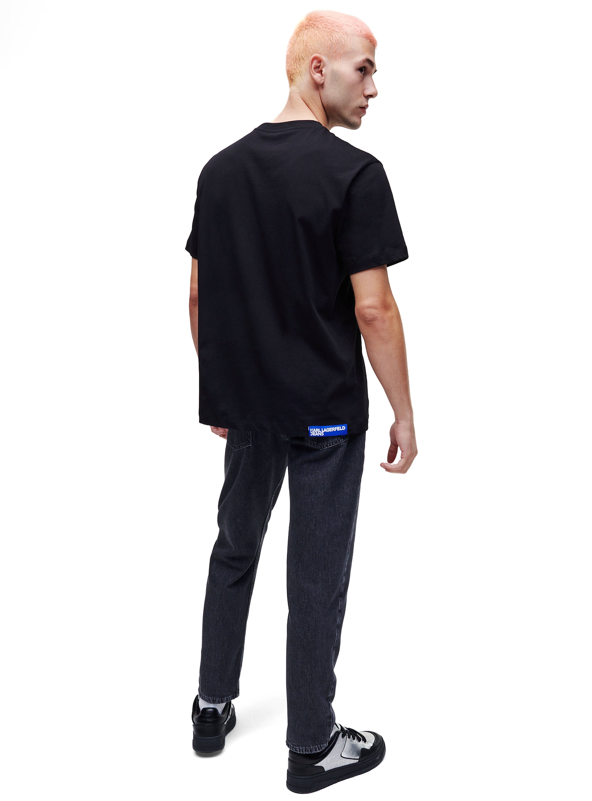 Karl Lagerfeld Jeans Regular Fit Logo T-Shirt - Black