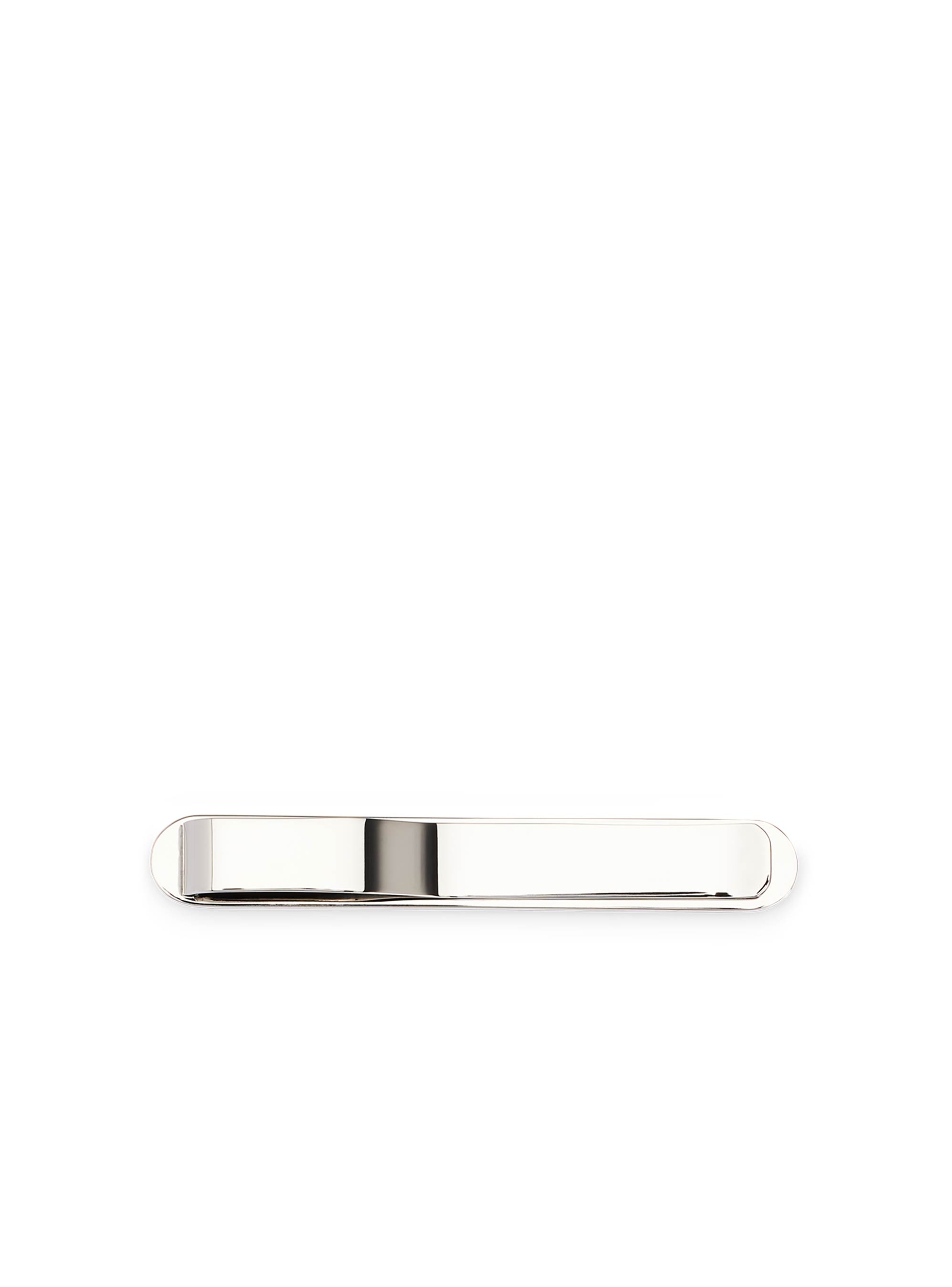 HUGO Oval Shaped Tie Clip E-CLASSIC-TIE - Silver