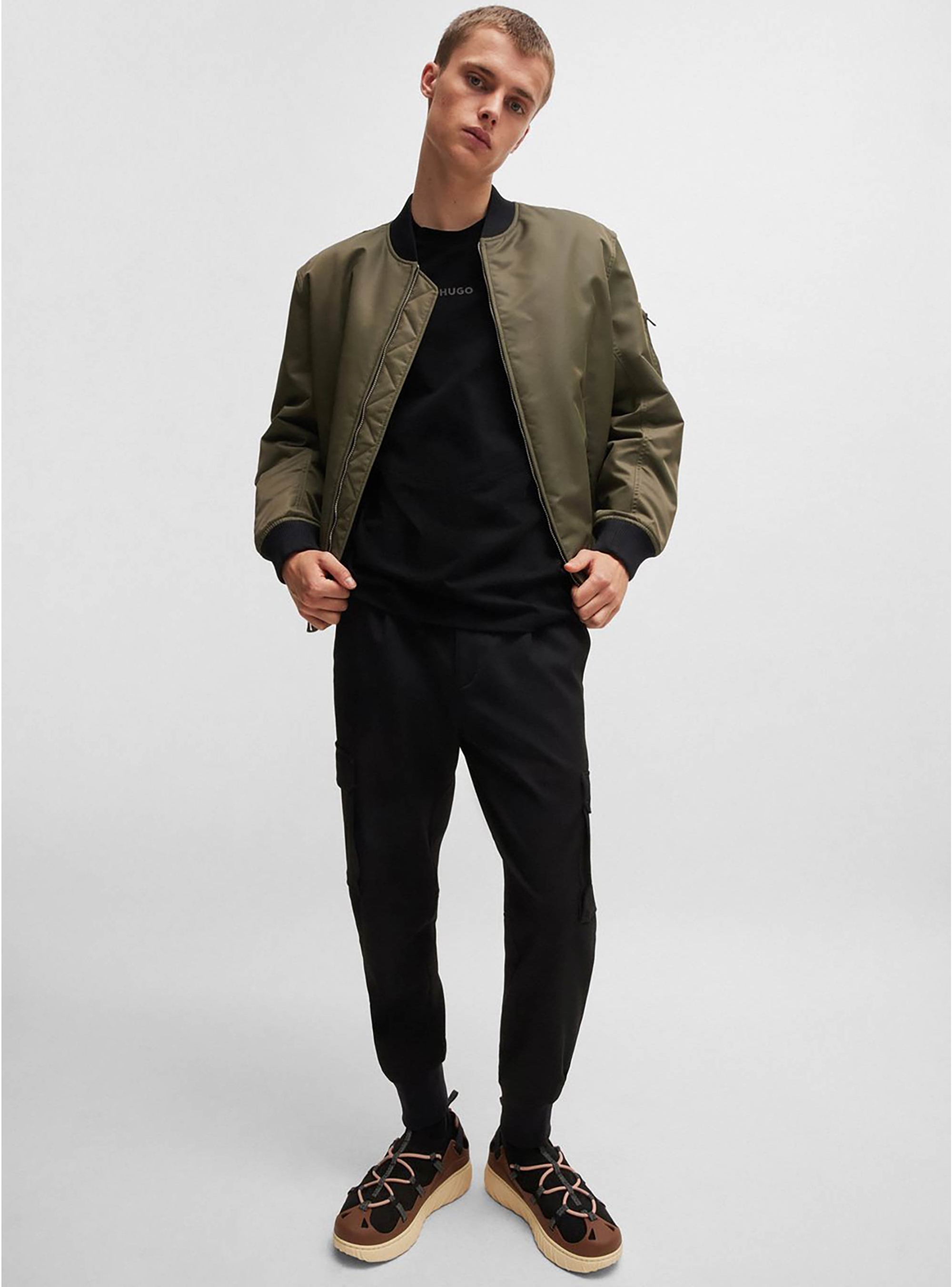 HUGO Oversized Fit T-Shirt Doforesto - Black