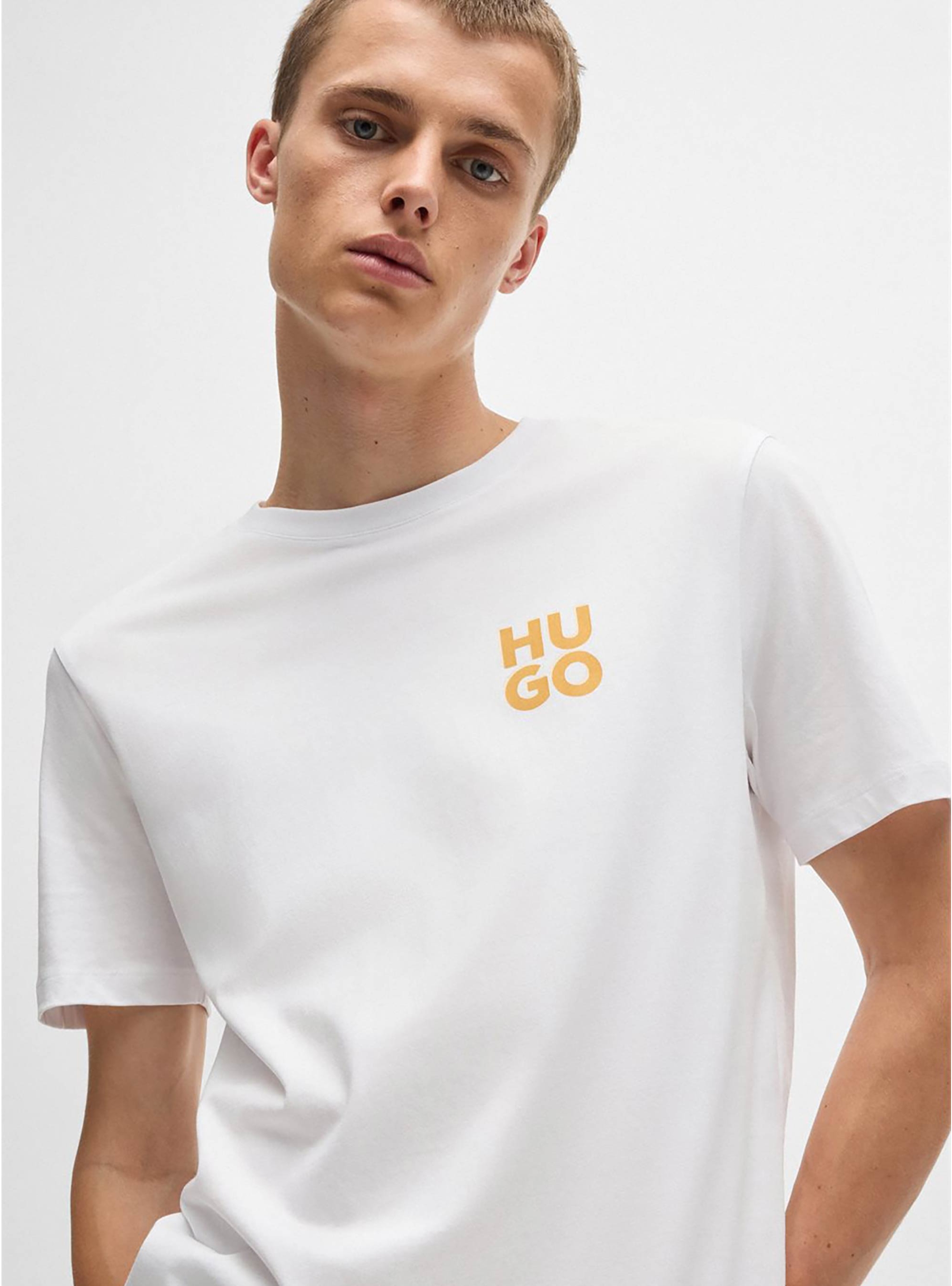 HUGO Regular Fit T-Shirt Dimoniti - White