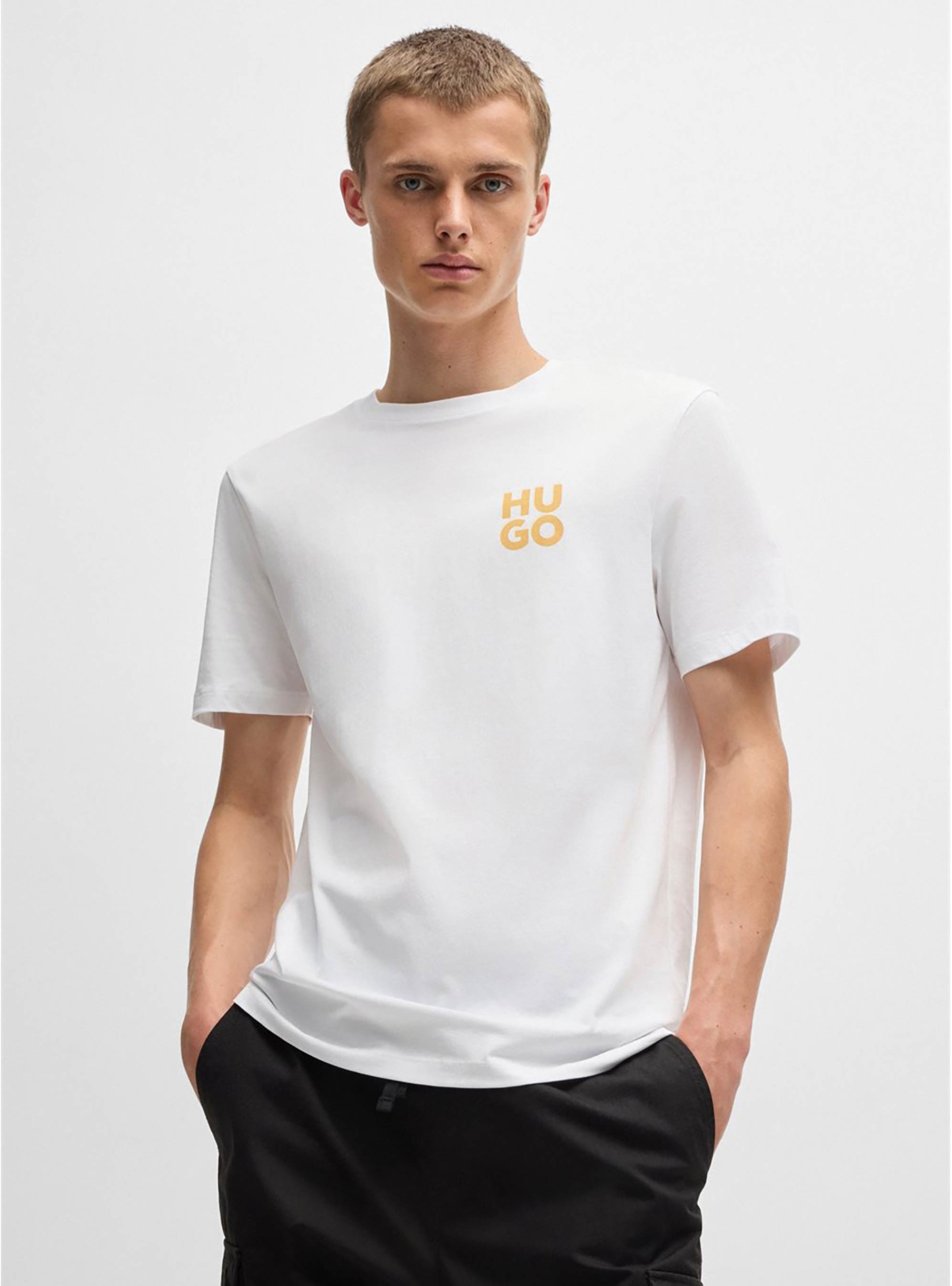 HUGO Regular Fit T-Shirt Dimoniti - White