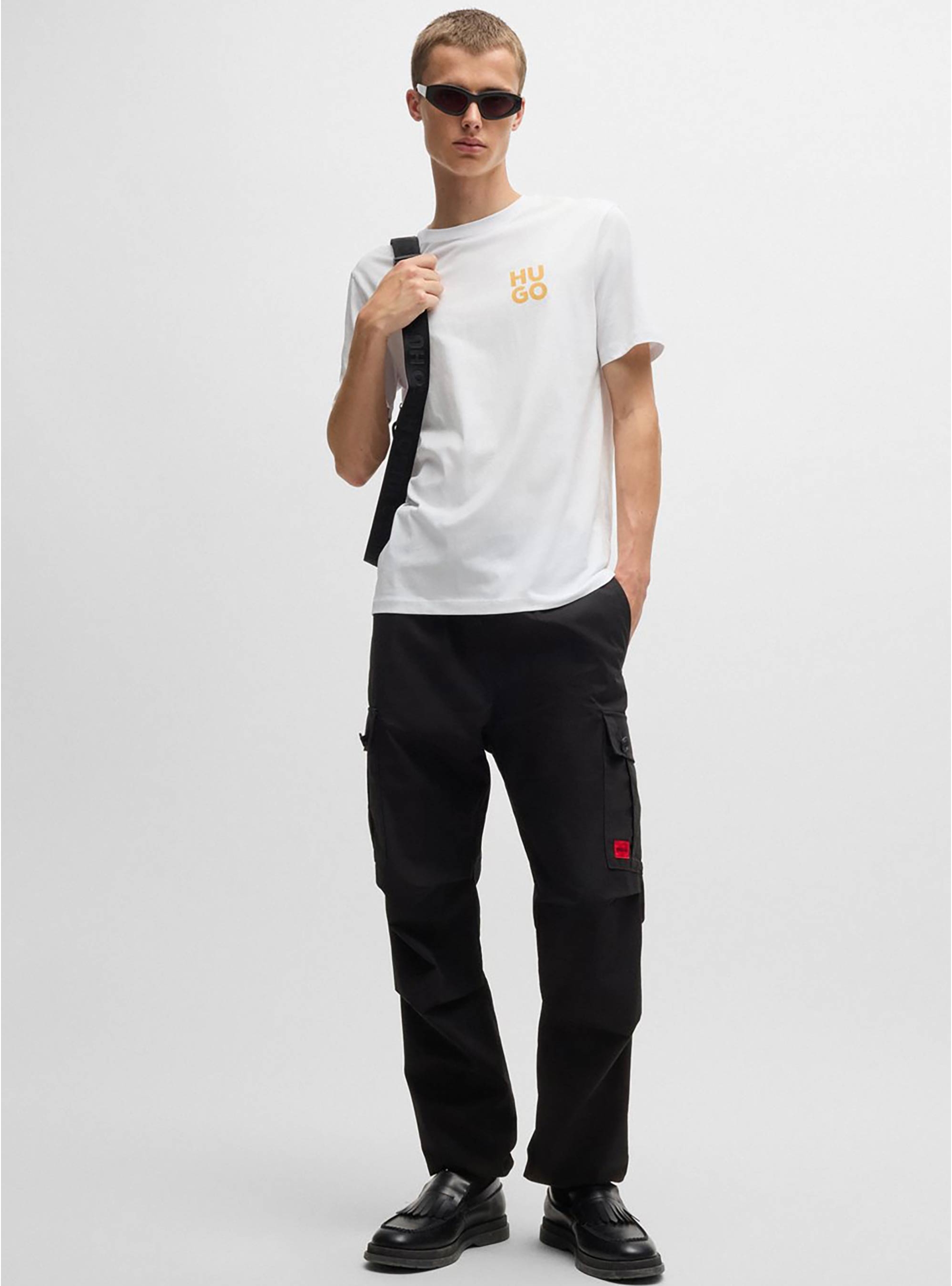 HUGO Regular Fit T-Shirt Dimoniti - White