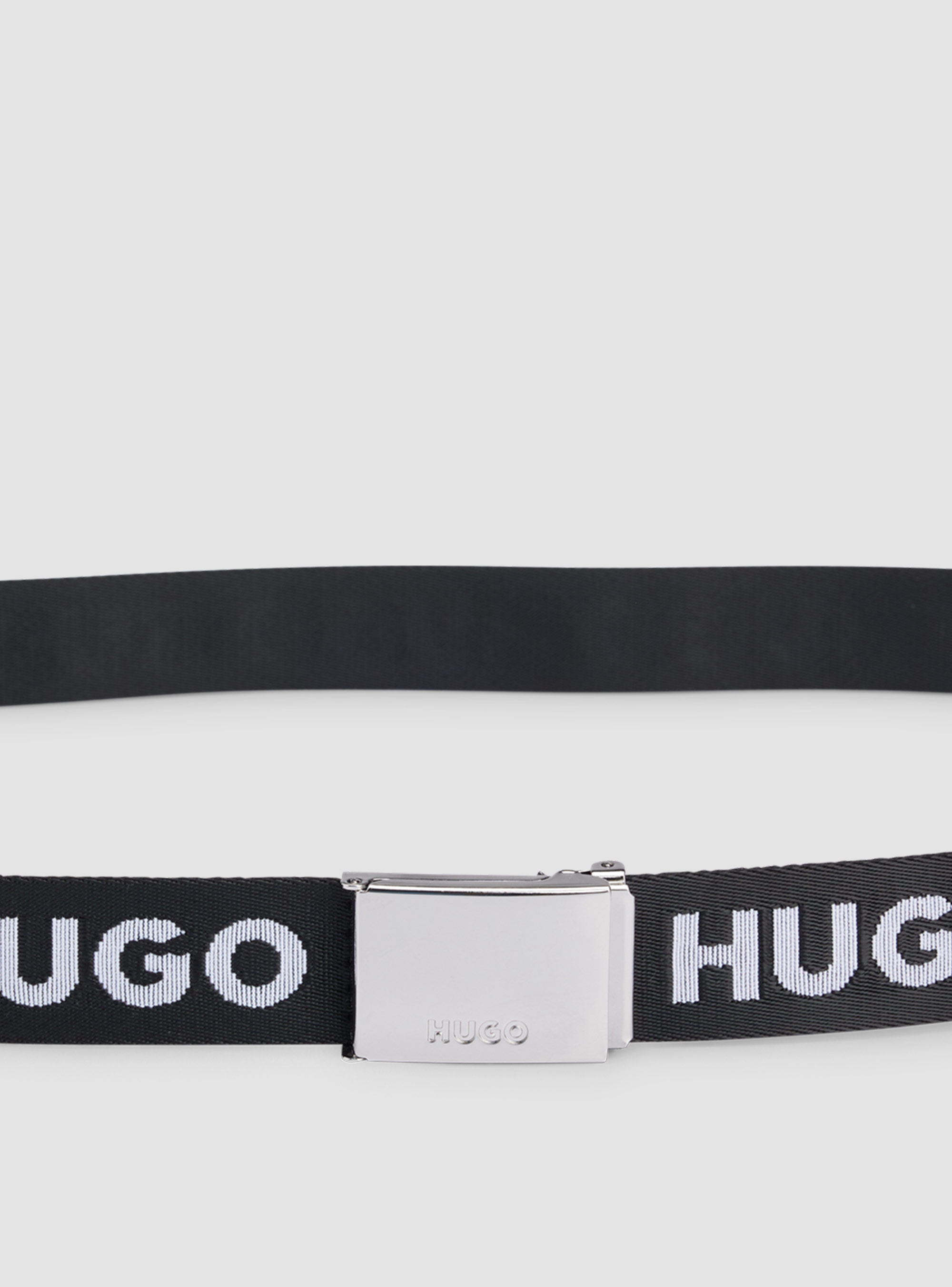 HUGO Logo Tape Belt Garratt-Tp-HUGO_Os35 - Black