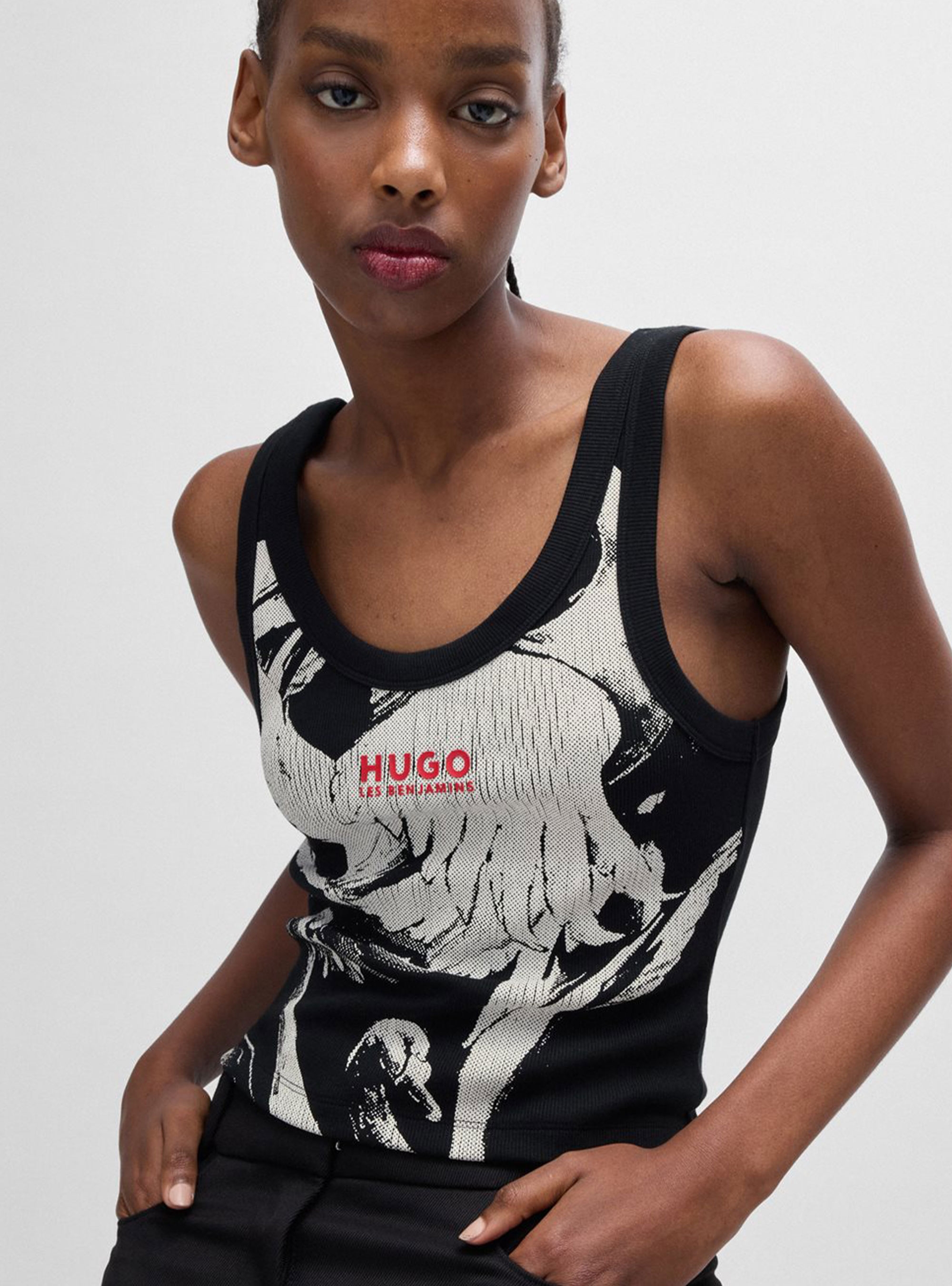 HUGO X Les Benjamins Tank Top Deniz_LB - Black