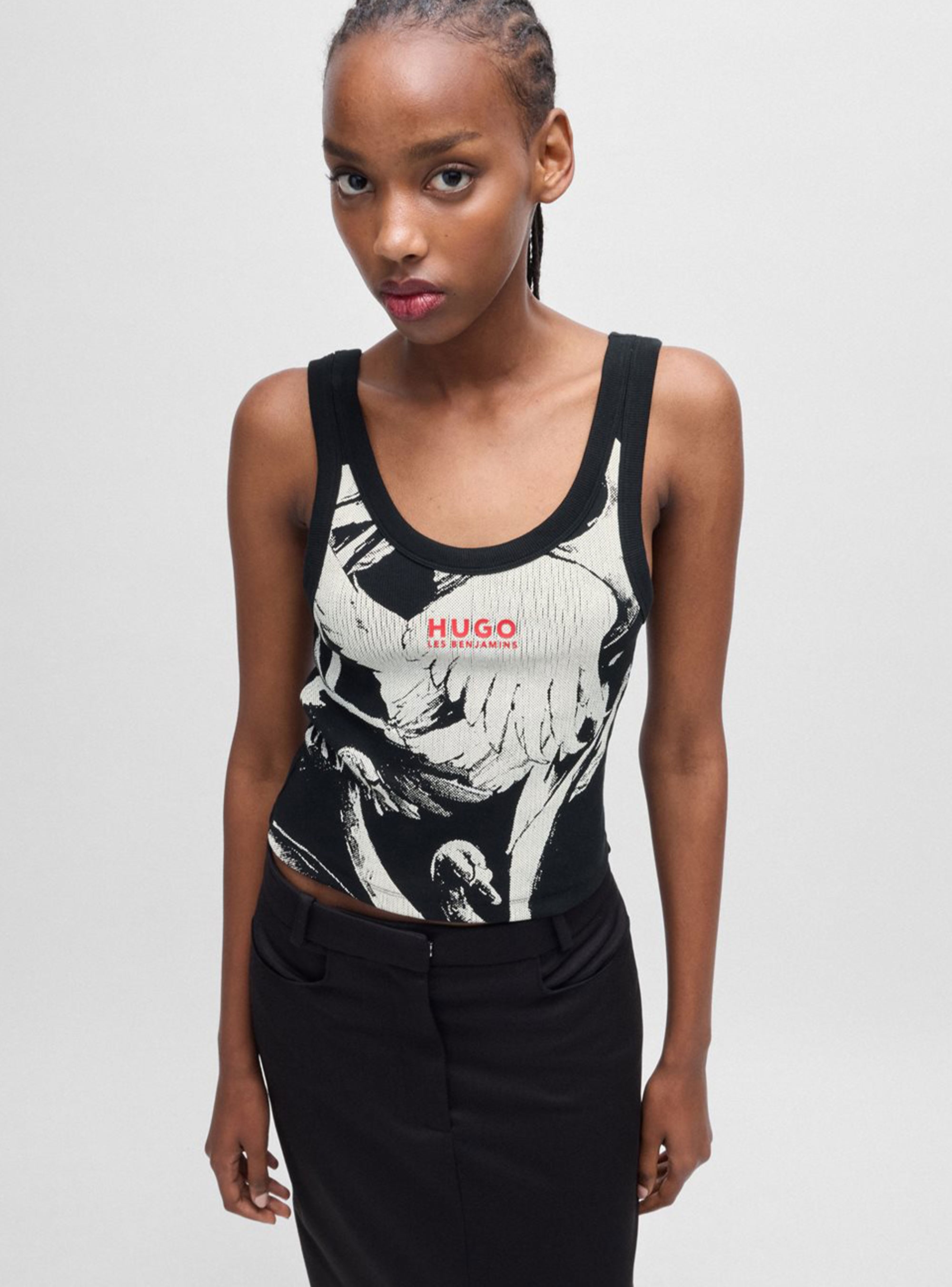 HUGO X Les Benjamins Tank Top Deniz_LB - Black