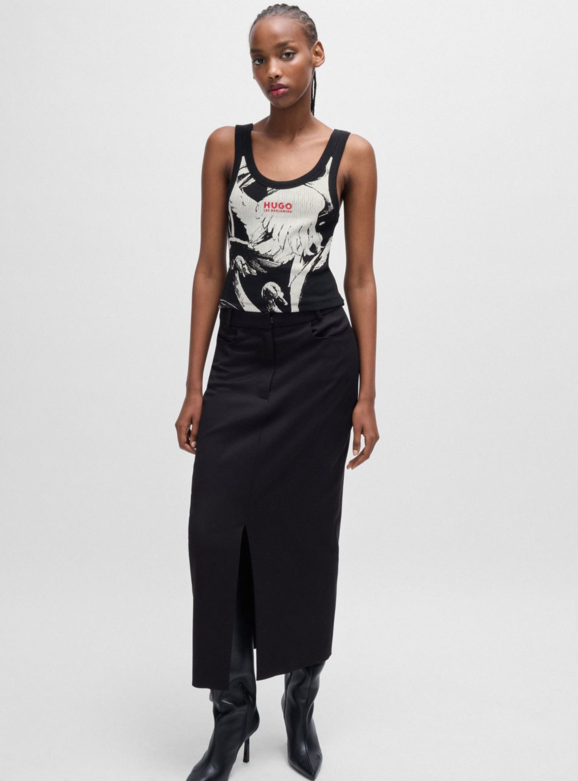 HUGO X Les Benjamins Tank Top Deniz_LB - Black