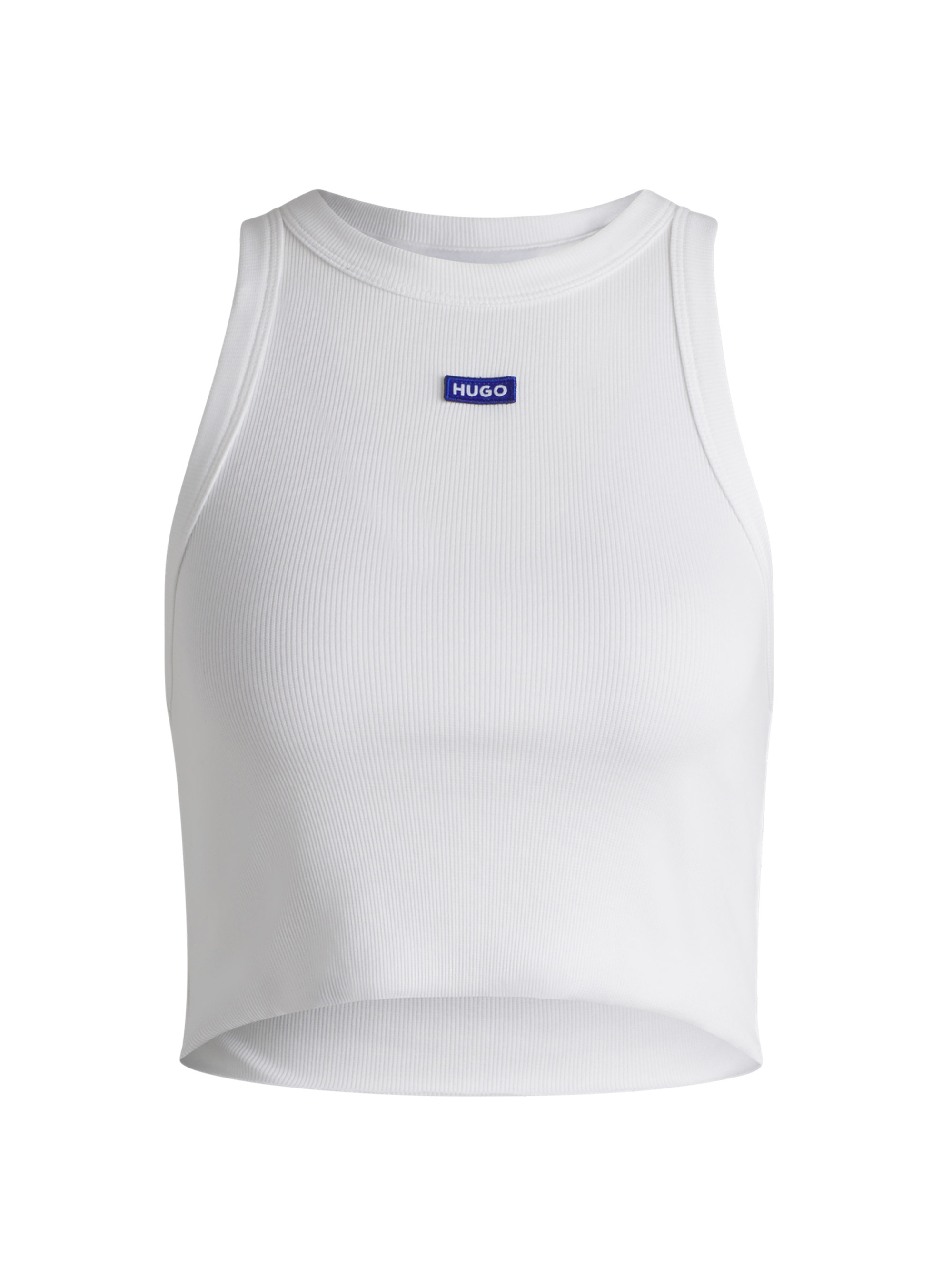 HUGO Slim Fit Cropped Tank Top Baby Tank_B - White