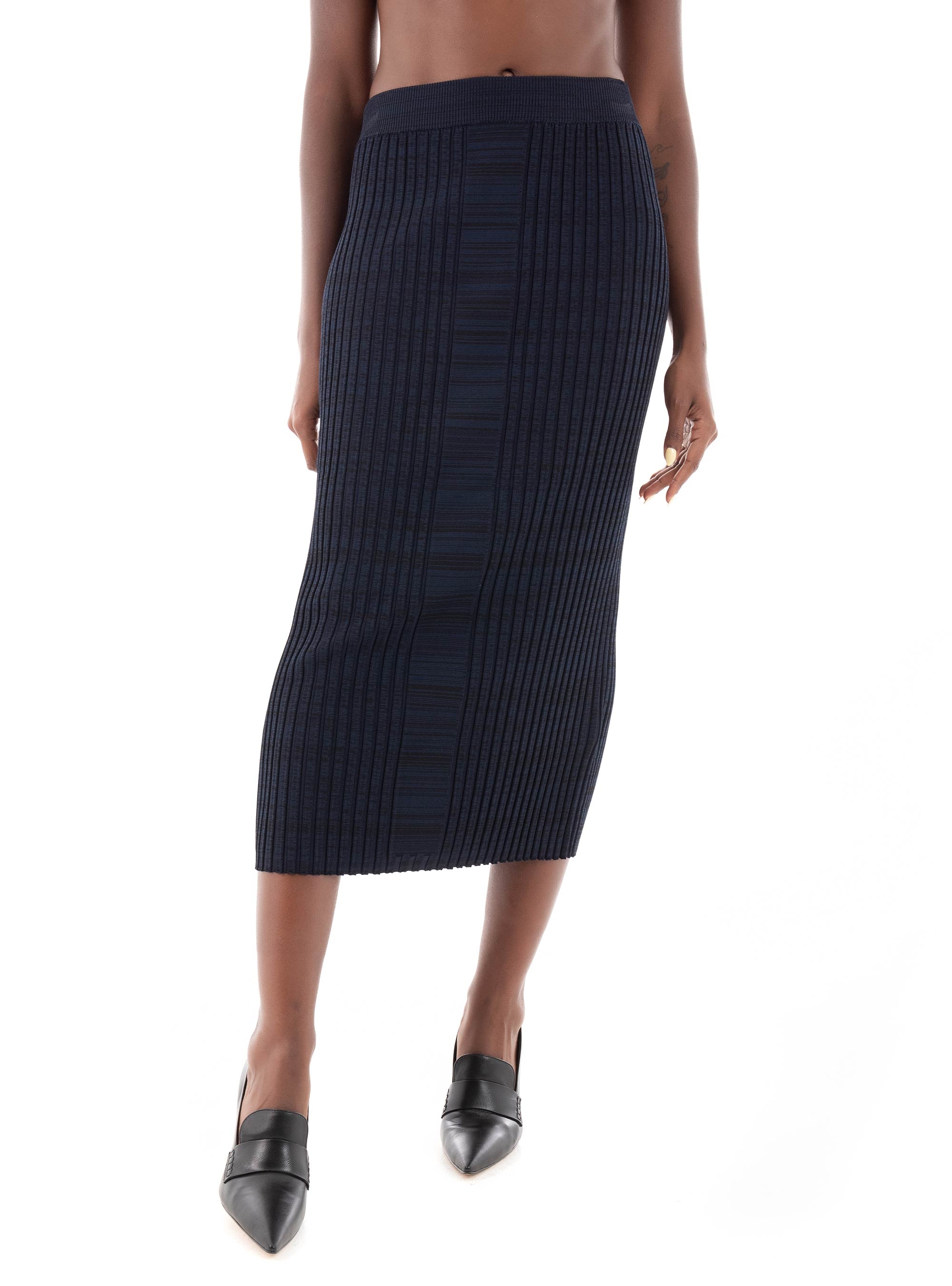 BOSS Knitted Midi Skirt Farmina - Blue Black