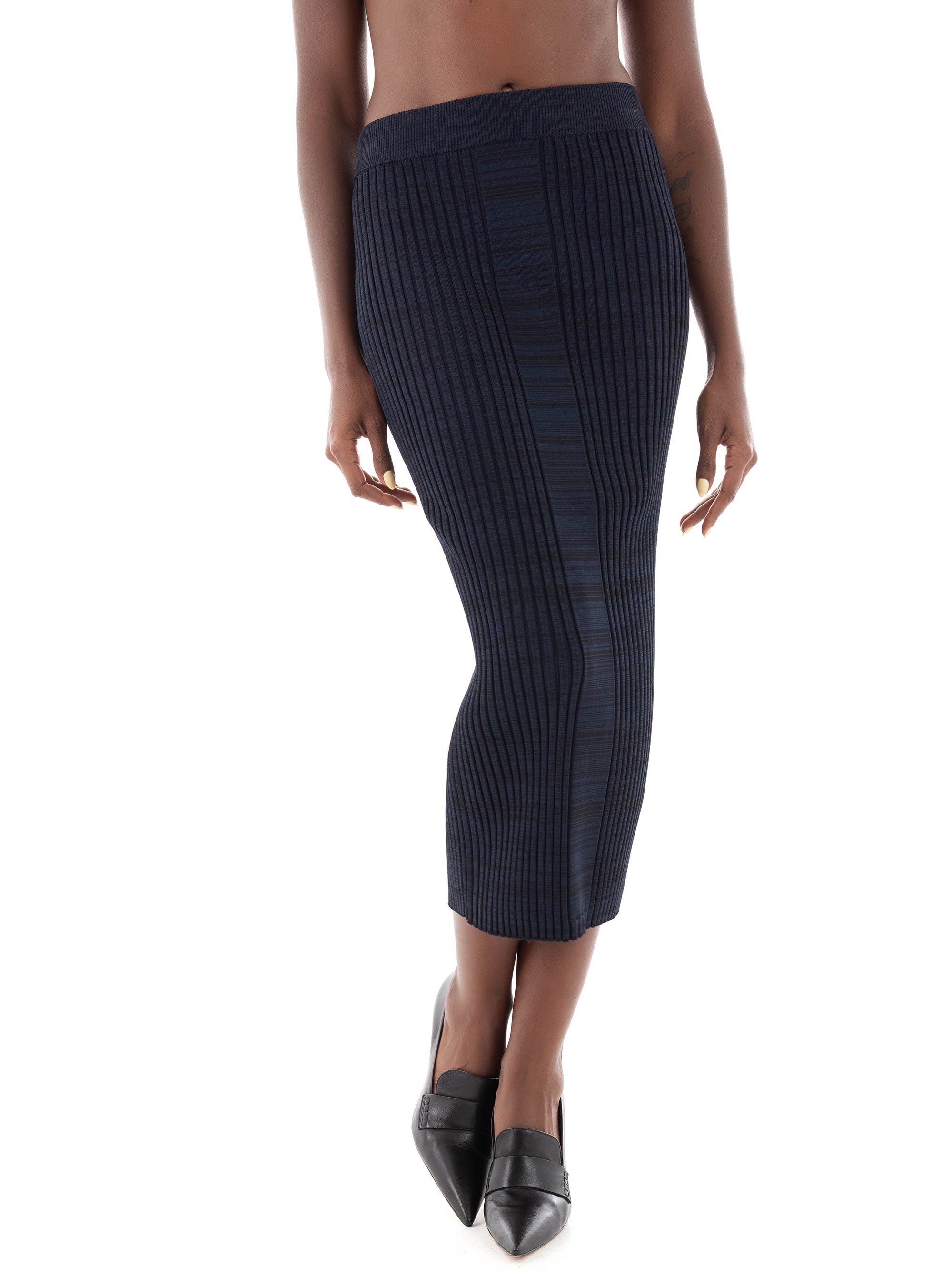 BOSS Knitted Midi Skirt Farmina - Blue Black