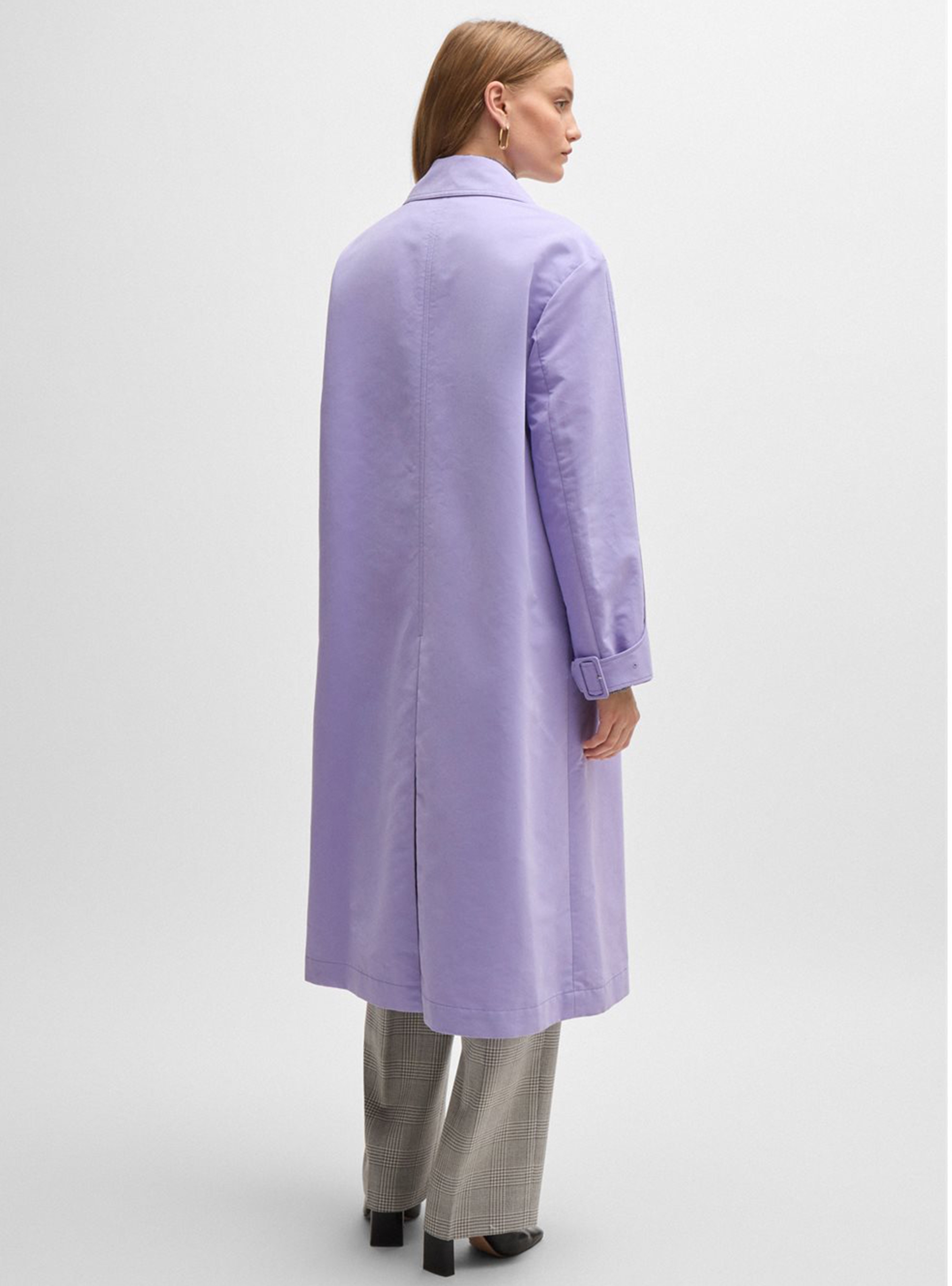 BOSS Double Breasted Water-Repellent Coat Cadeta - Violet