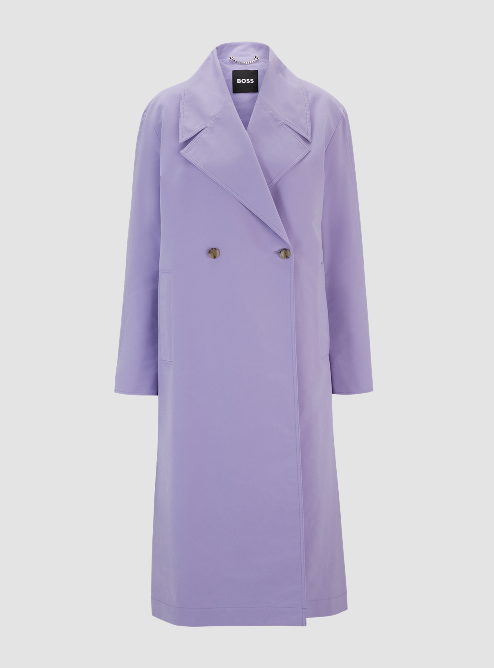 BOSS Double Breasted Water-Repellent Coat Cadeta - Violet