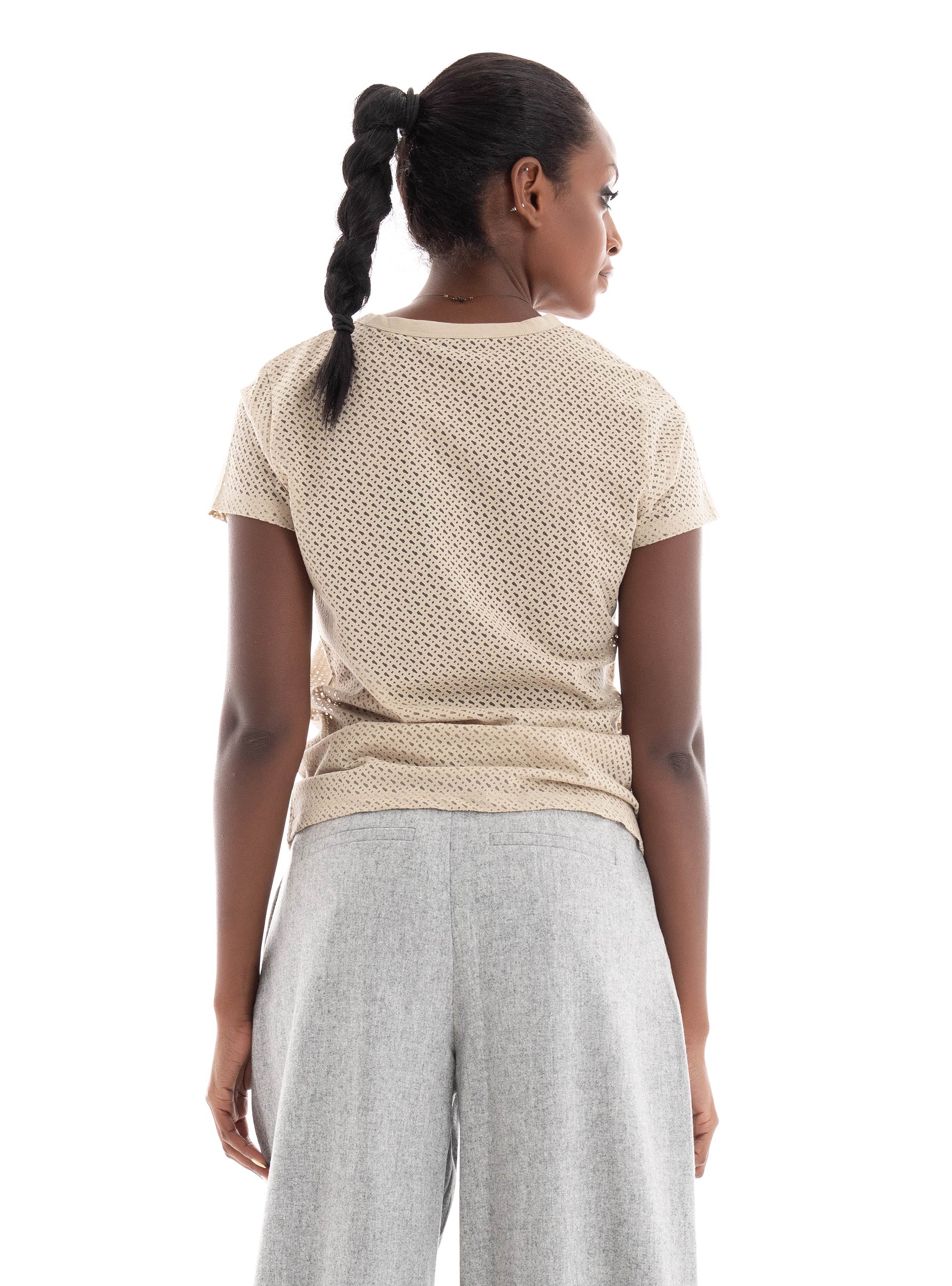 BOSS Slim Fit T-Shirt Eventsa_Burnout - Light Beige