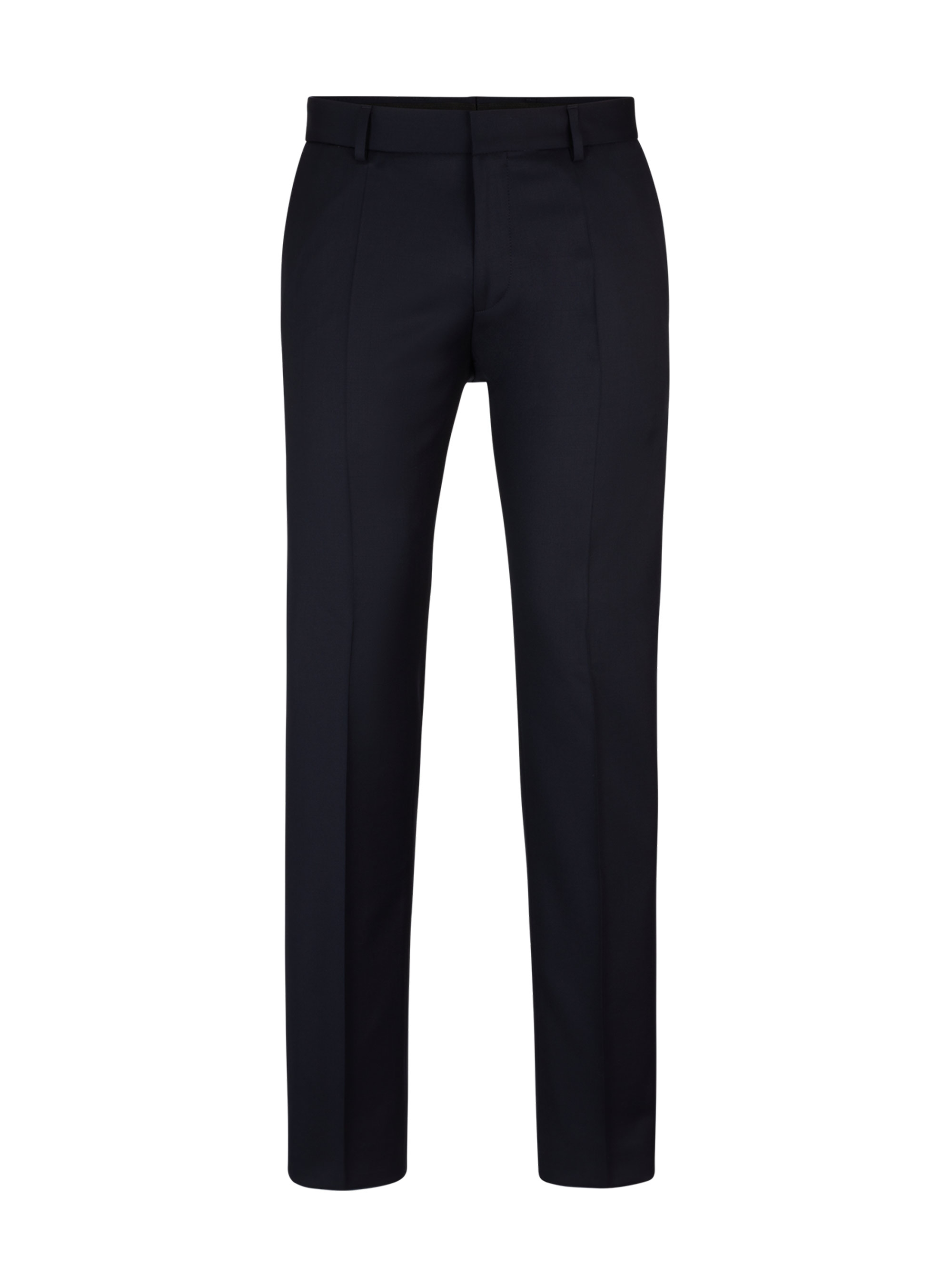 BOSS Slim Fit Virgin Wool Suit Trousers H-Genius-B1 - Dark Blue