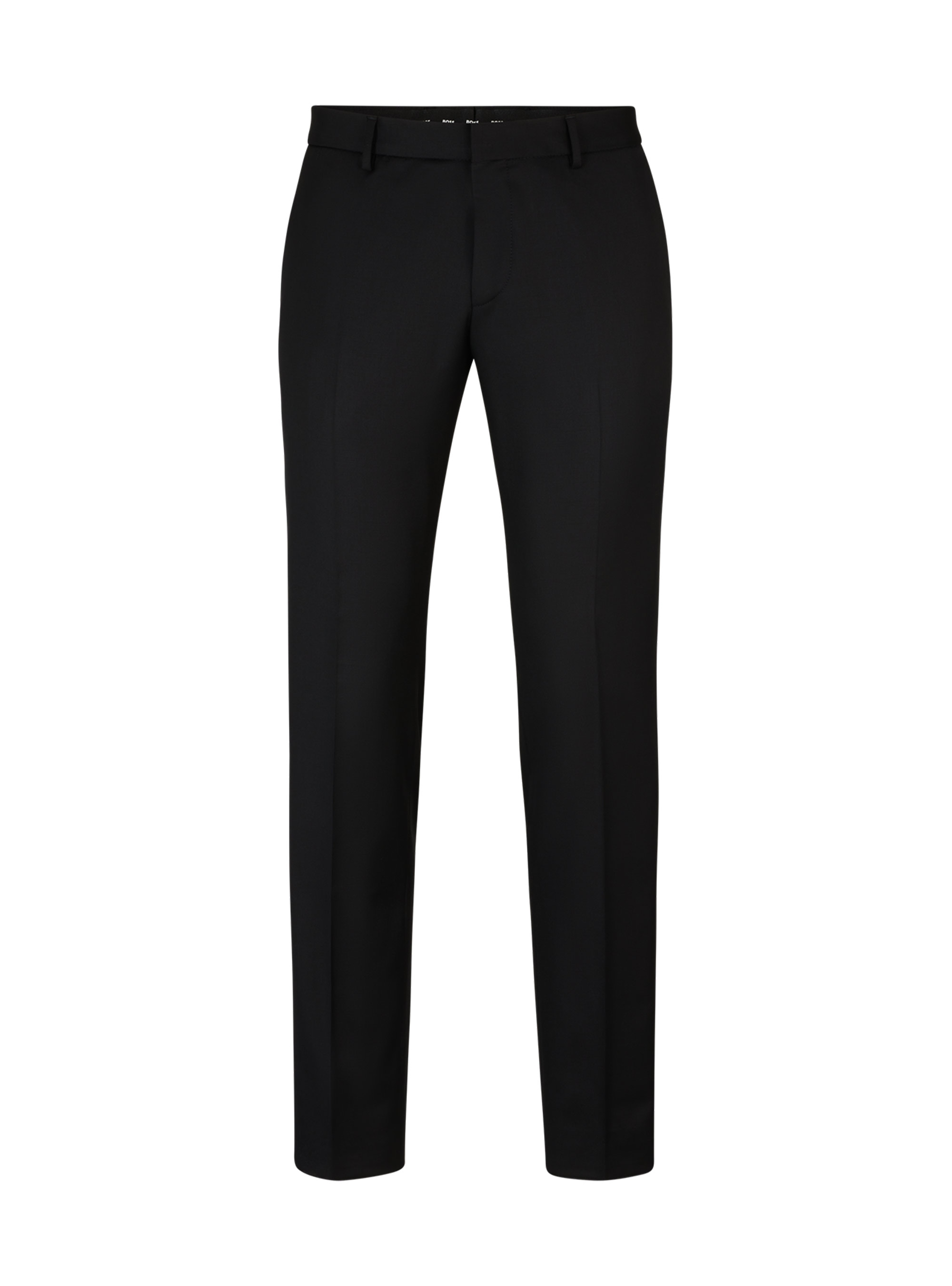 BOSS Extra Slim Fit Virgin Wool Trousers H-Wenten-B1 - Black