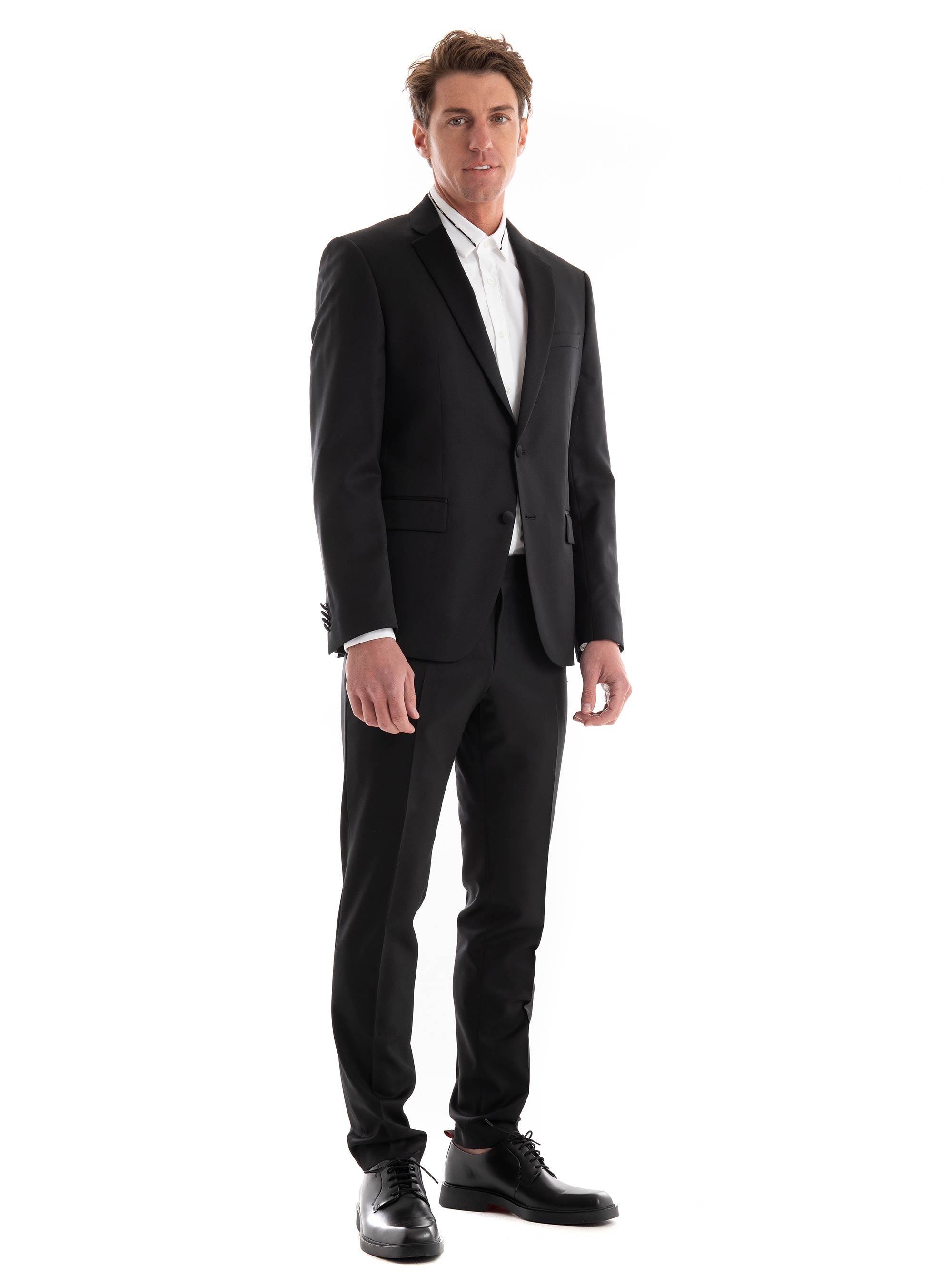 BOSS Extra Slim Fit Virgin Wool Trousers H-Wenten-B1 - Black